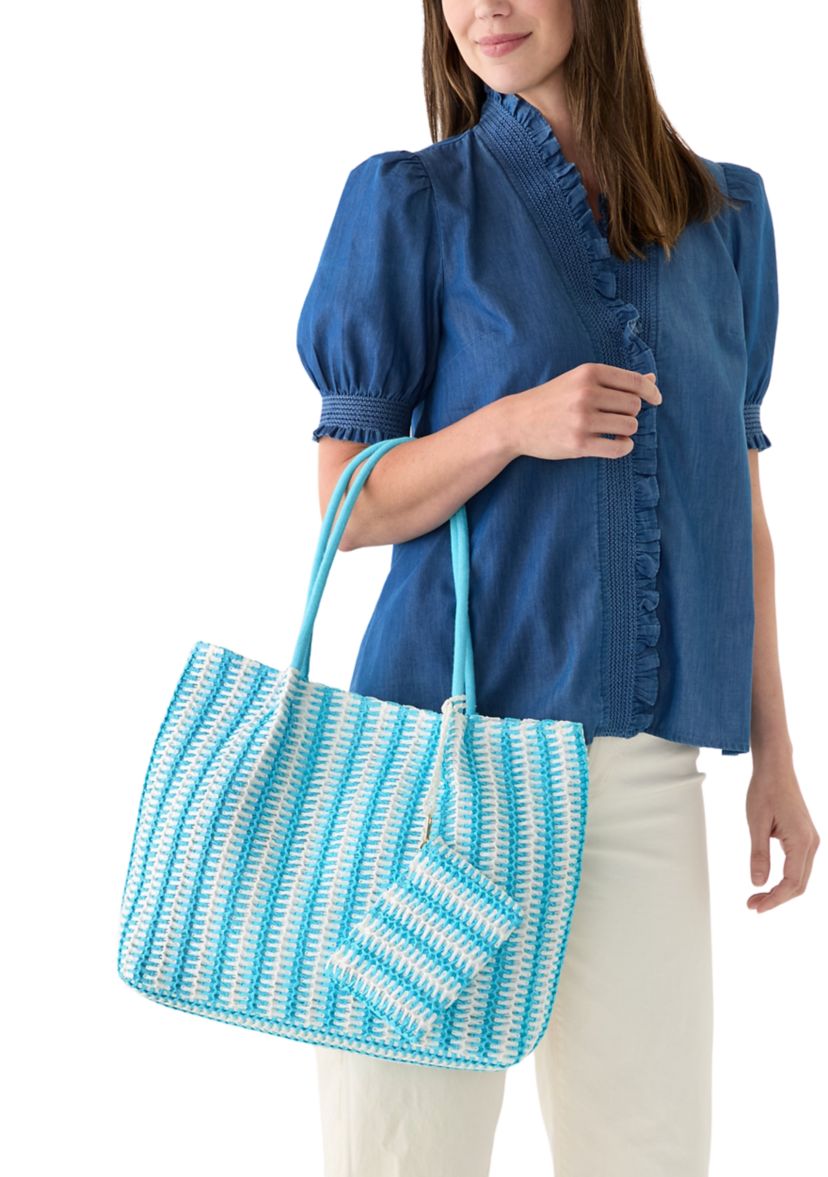 Straw Stripe Tote