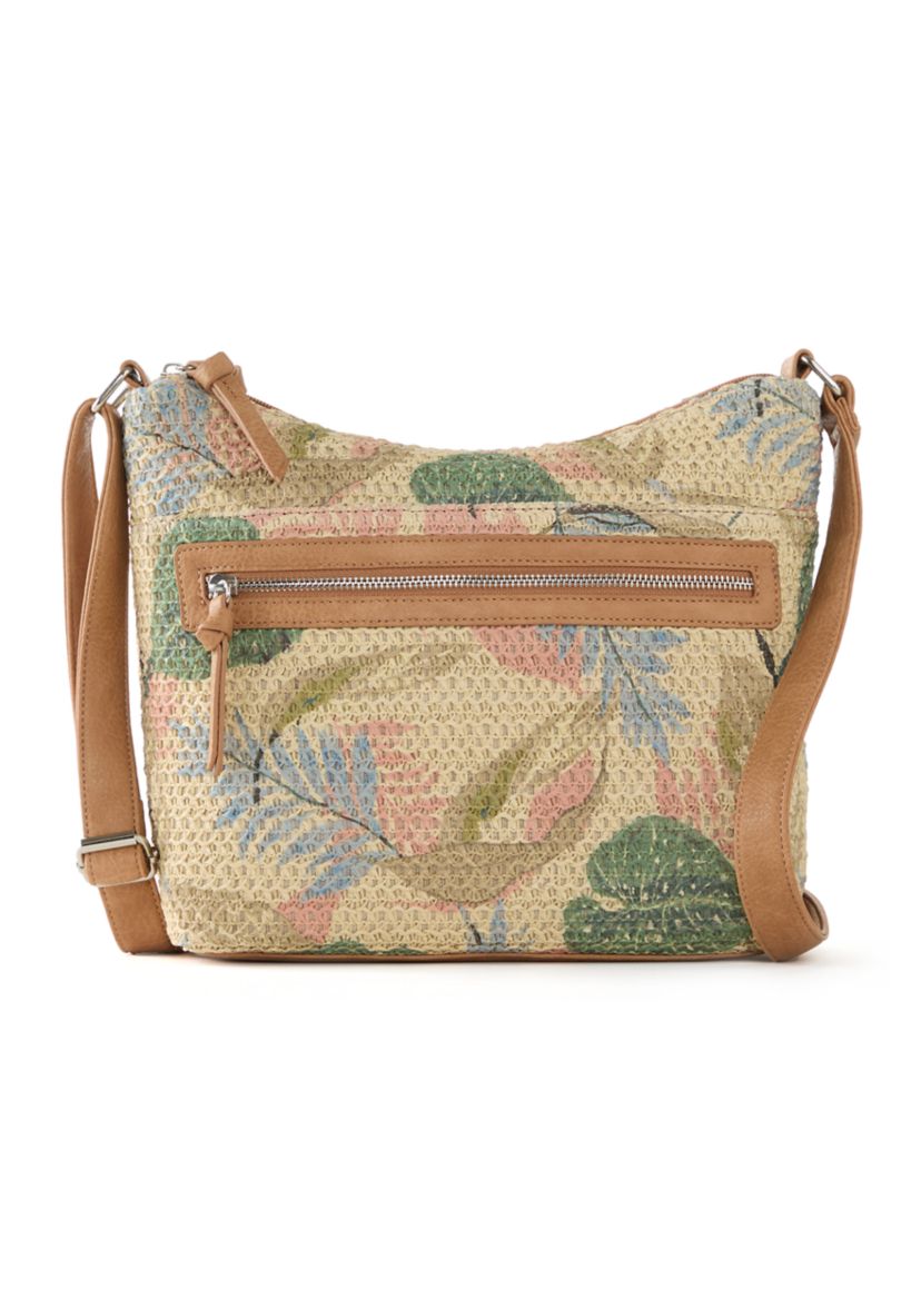 Printed Straw Hobo Bag 