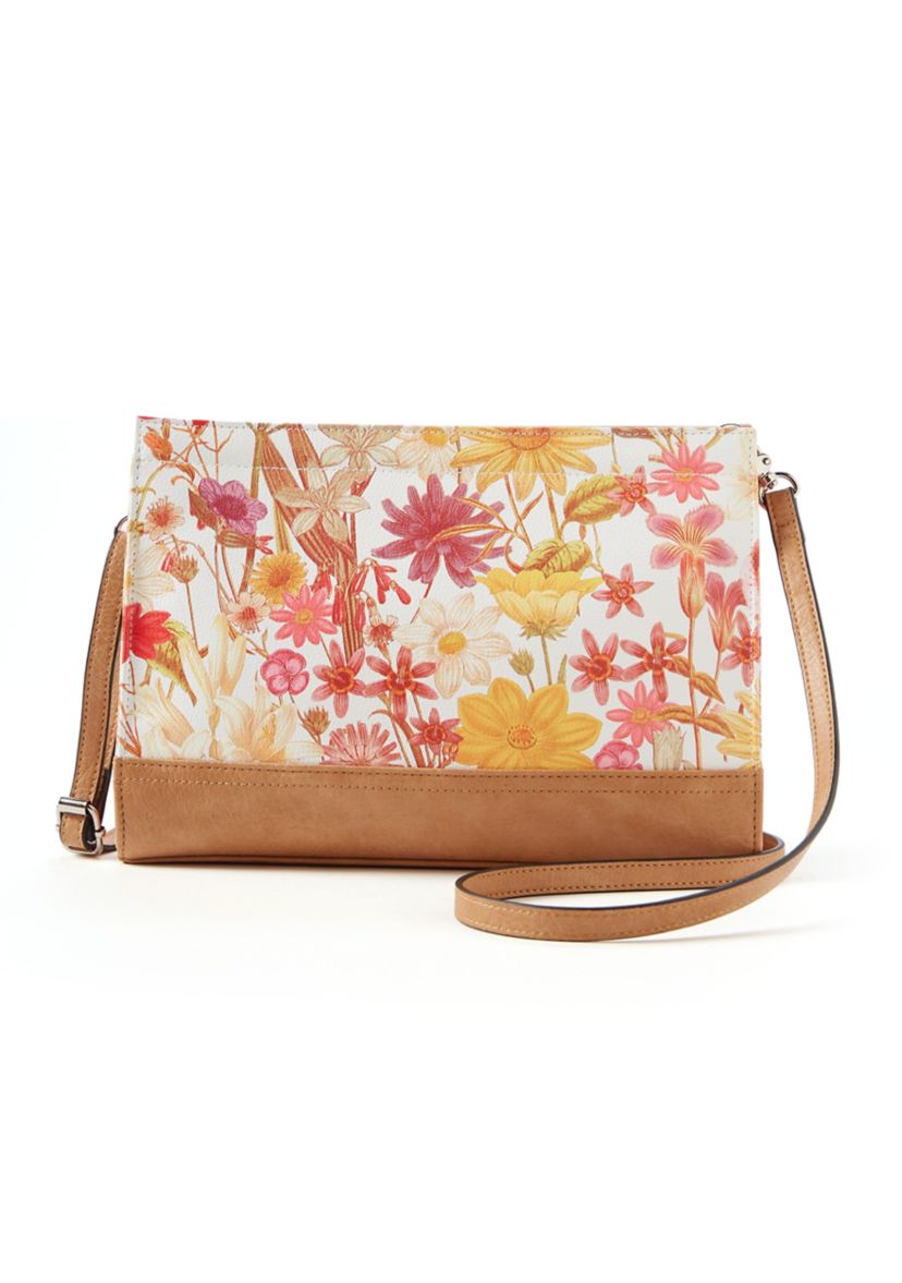 Floral Clutch Crossbody Bag
