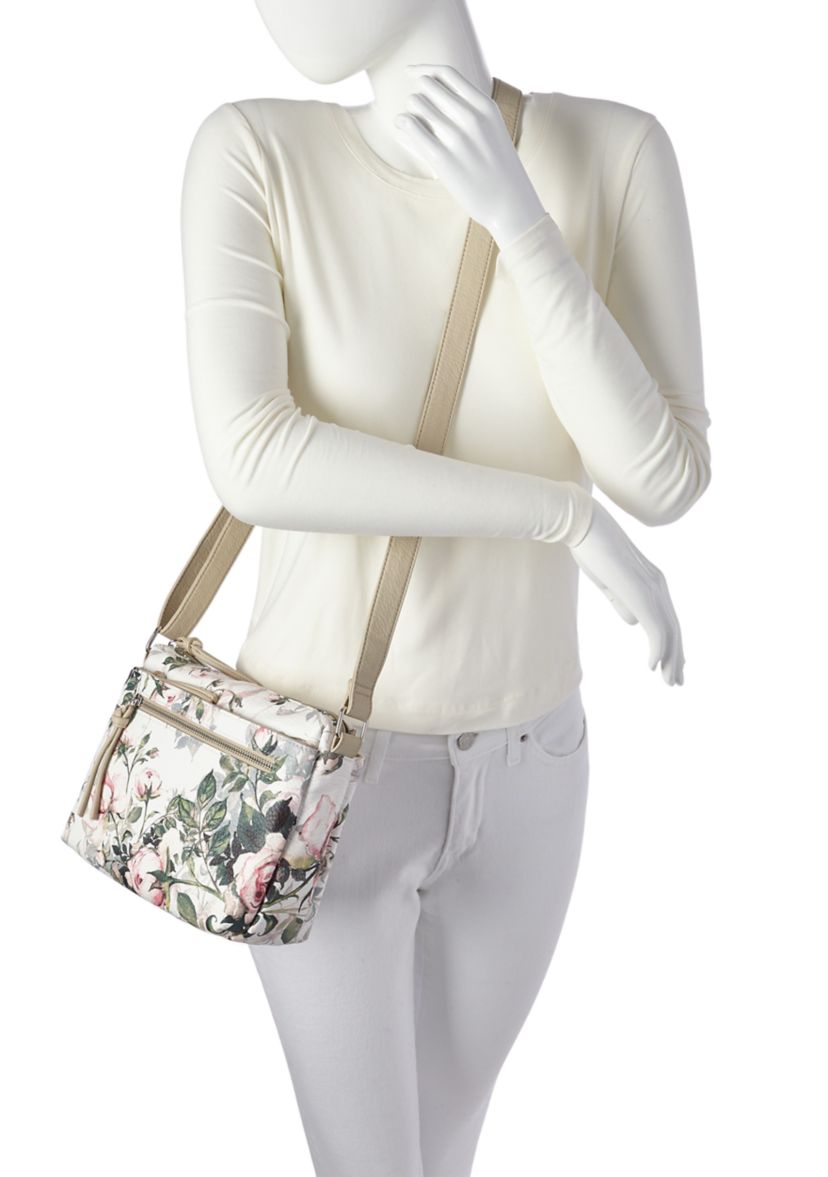 Printed Multi Pocket Crossbody