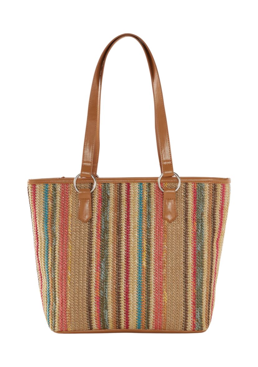 Multicolored Stripe Tote Bag