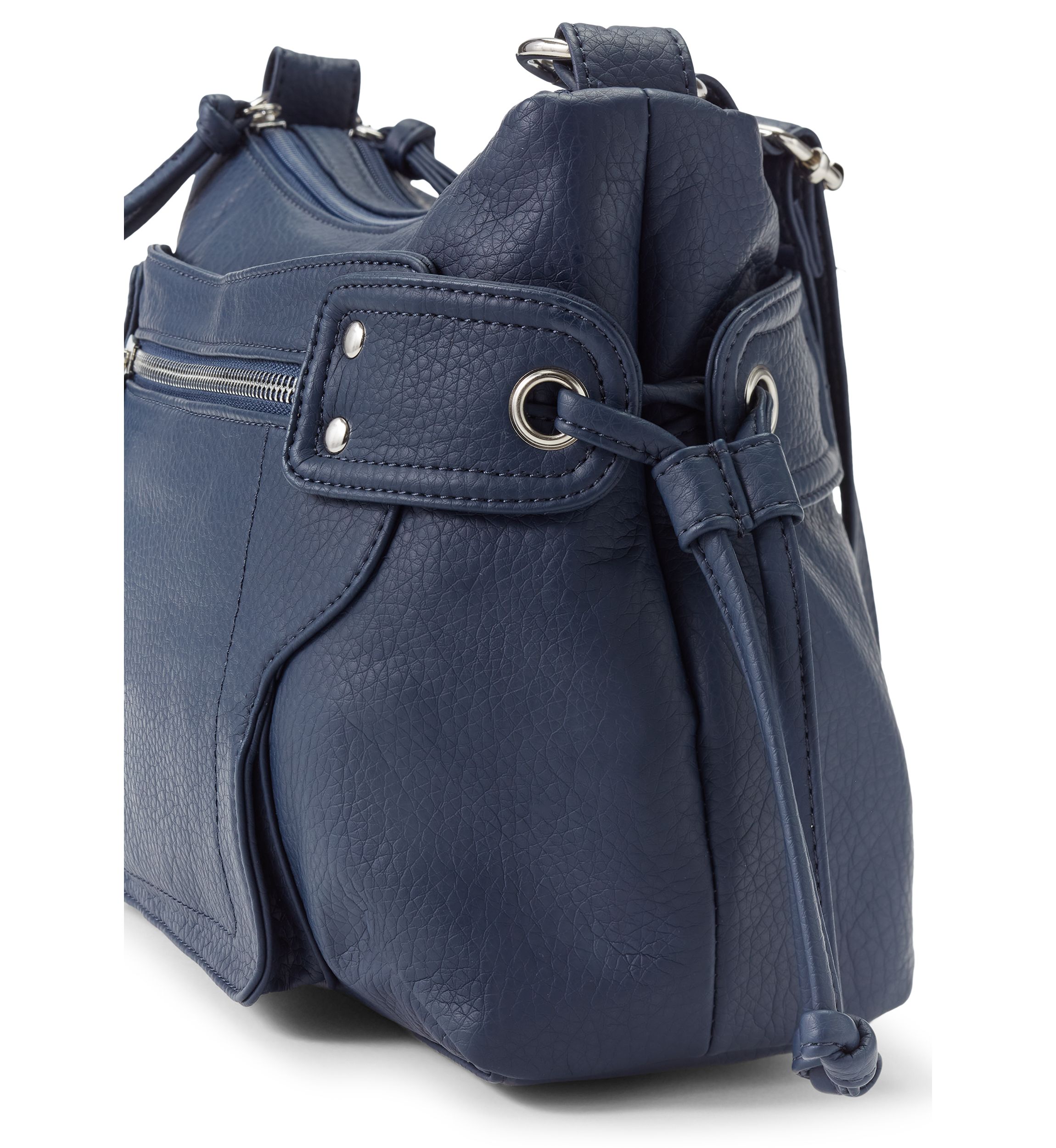 Shoulder Bag with Side Drawstring