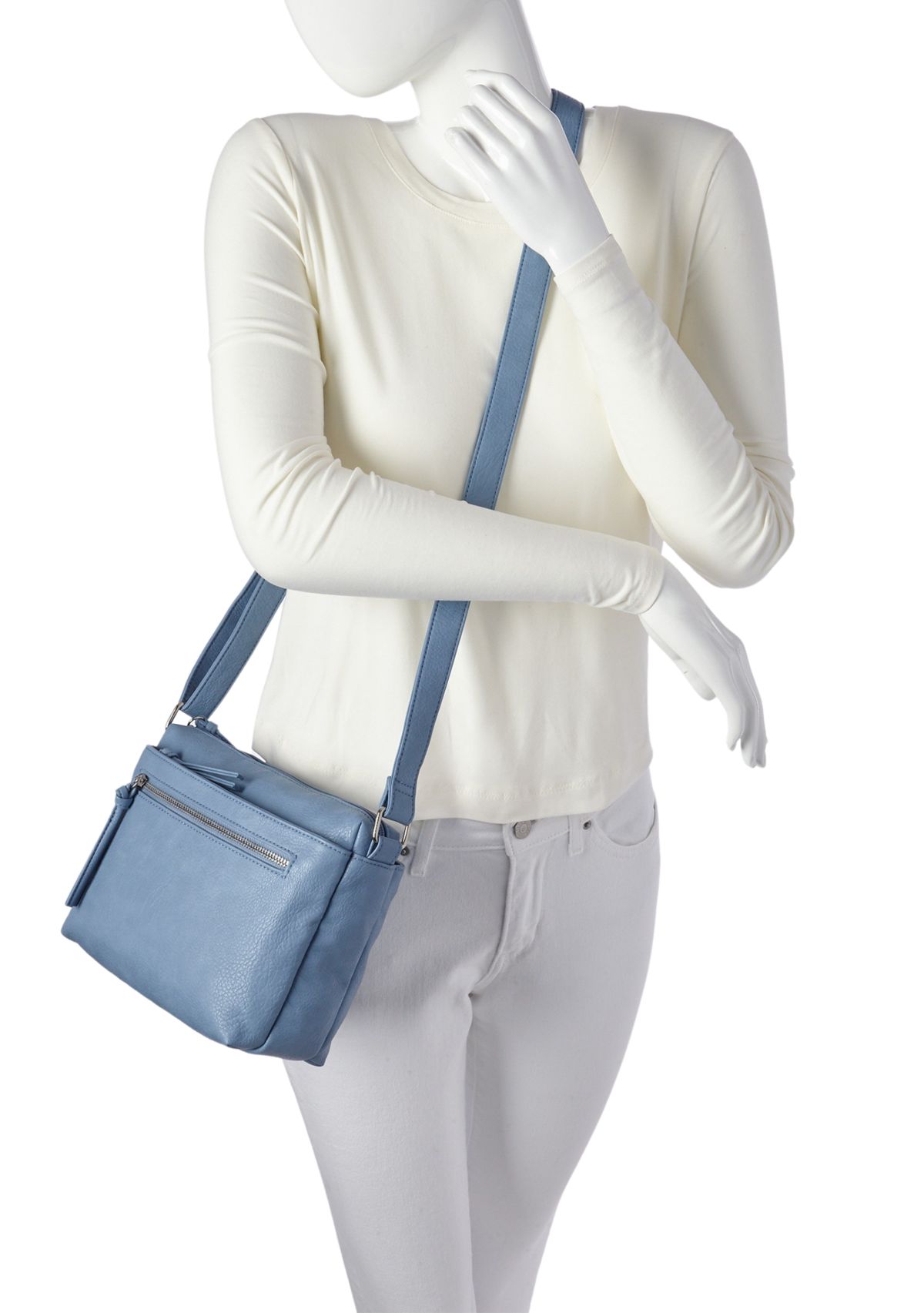 Soft Washed Vinyl Multi Pocket Crossbody