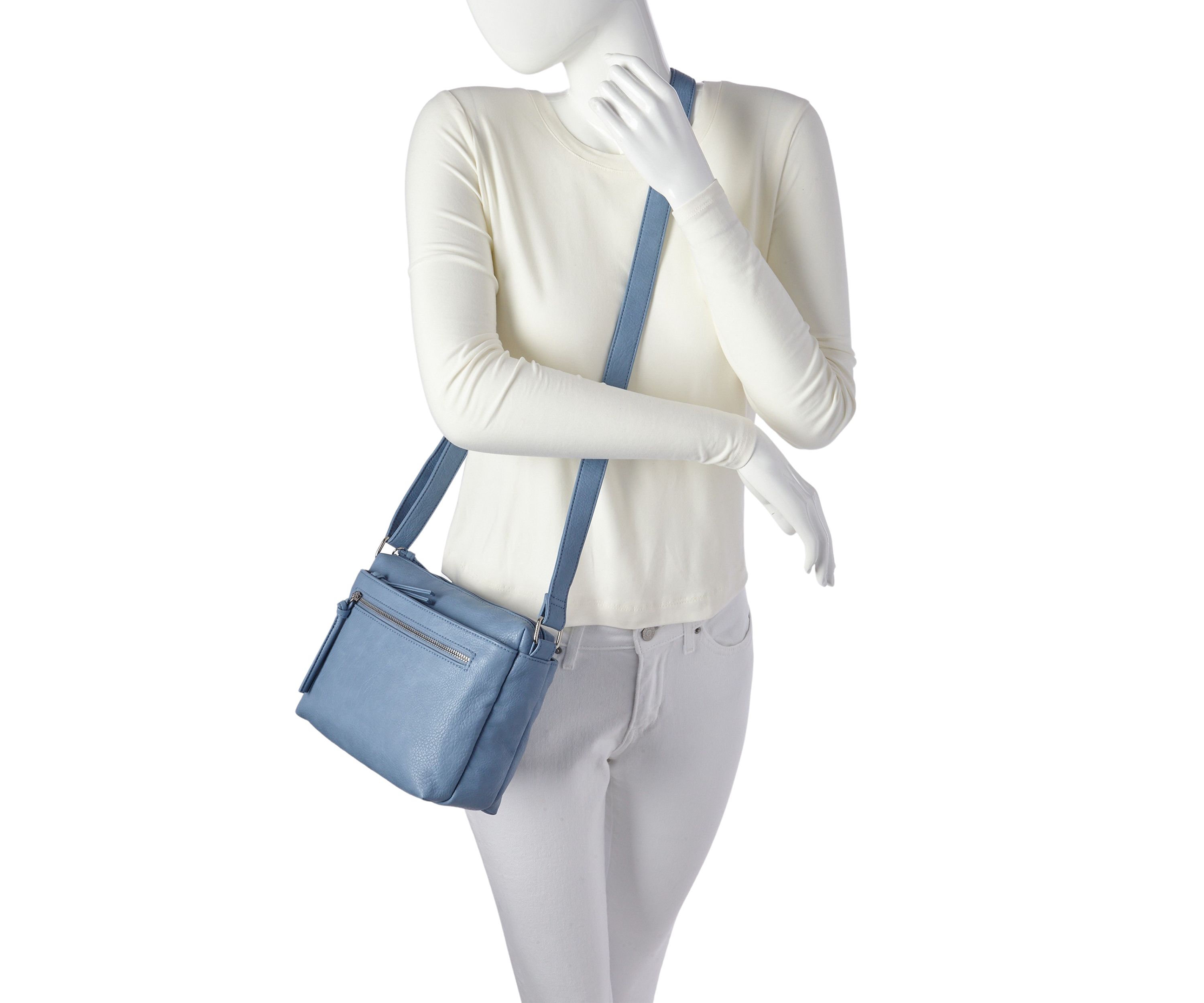 Soft Washed Vinyl Multi Pocket Crossbody