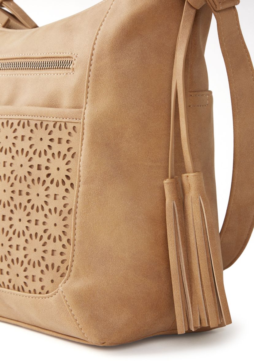 Flower Perforated Shoulder Bag