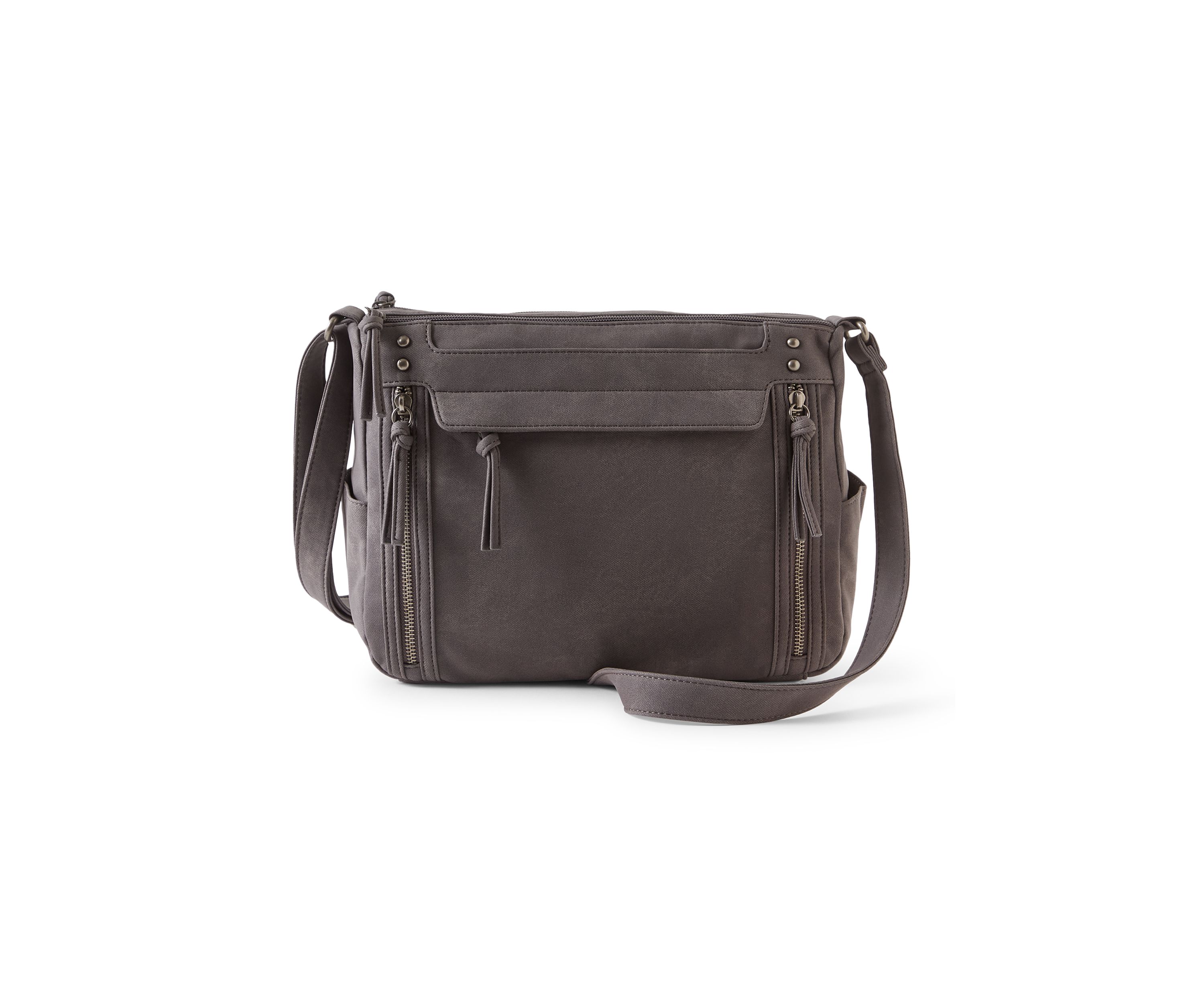 Washed Twill Shoulder Bag 