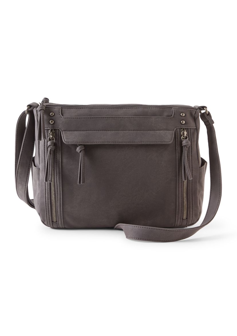 Washed Twill Shoulder Bag 