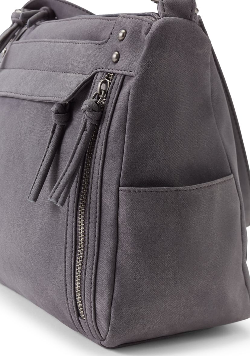 Washed Twill Shoulder Bag 