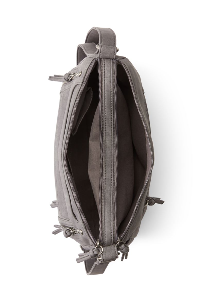 Washed Twill Shoulder Bag 