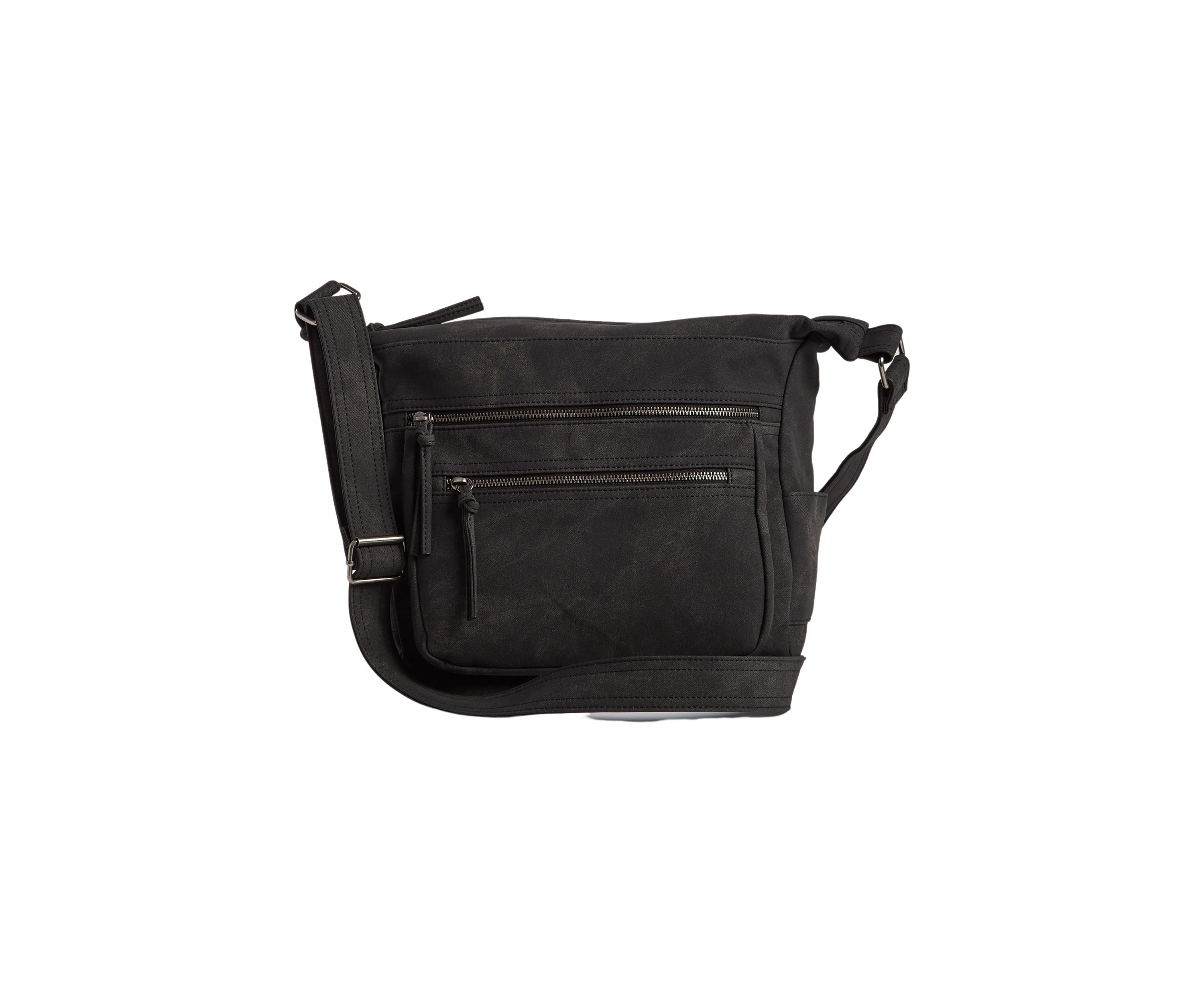 Tie Dye Twill Washed Multi Zip Hobo Crossbody Bag