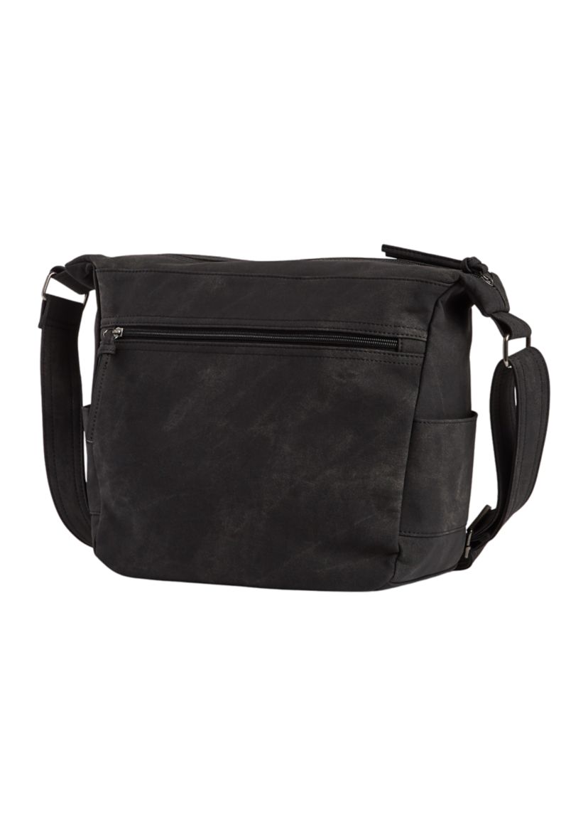 Tie Dye Twill Washed Multi Zip Hobo Crossbody Bag