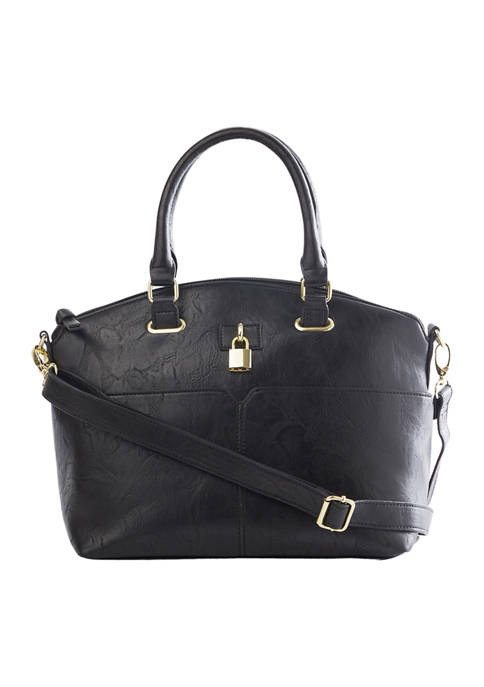Bueno Dome Satchel with Front Zip Pockets