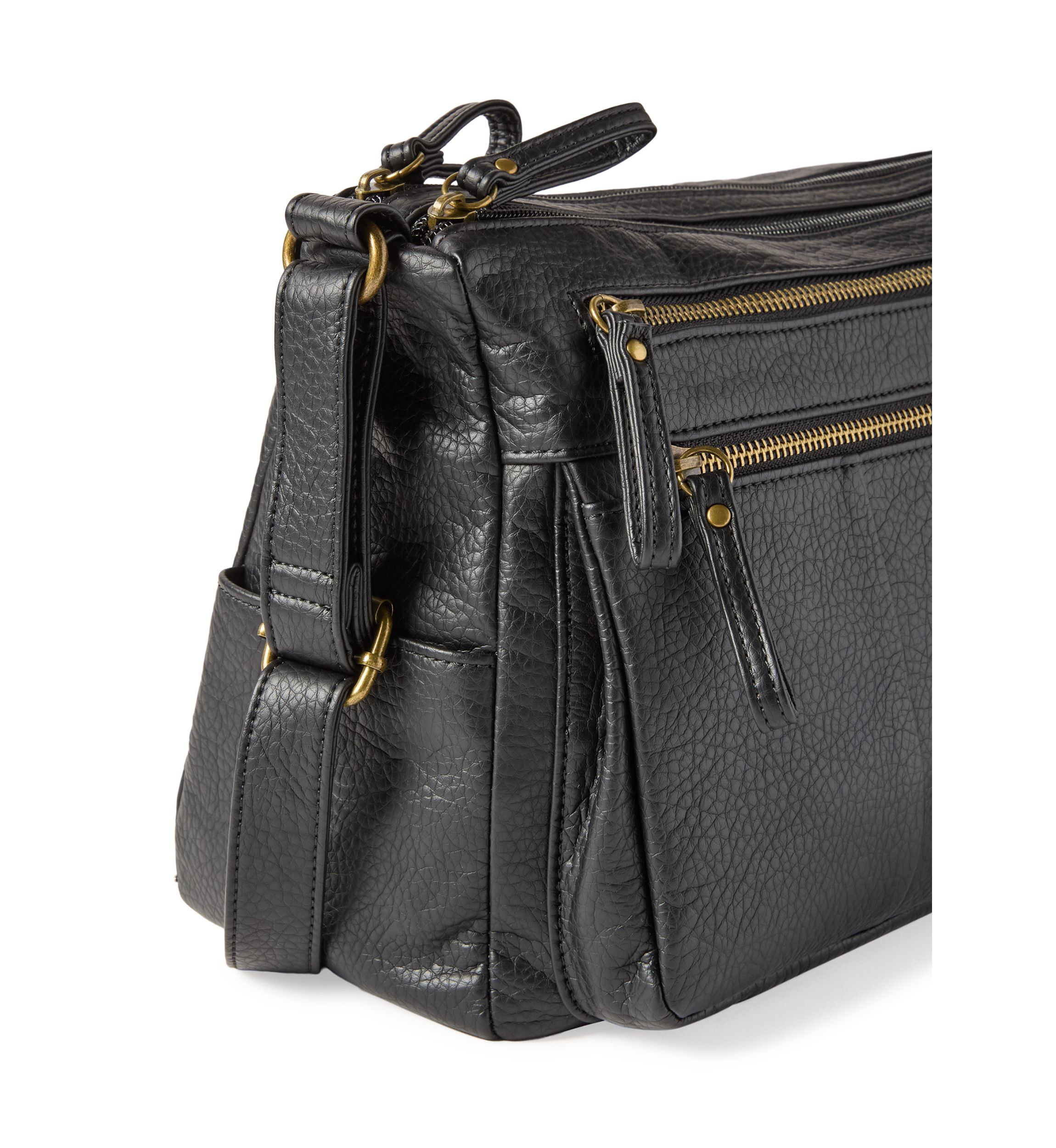 Multi Zip Shoulder Bag