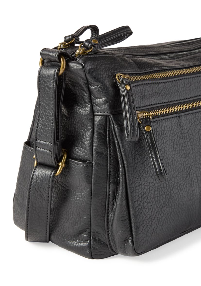 Multi Zip Shoulder Bag