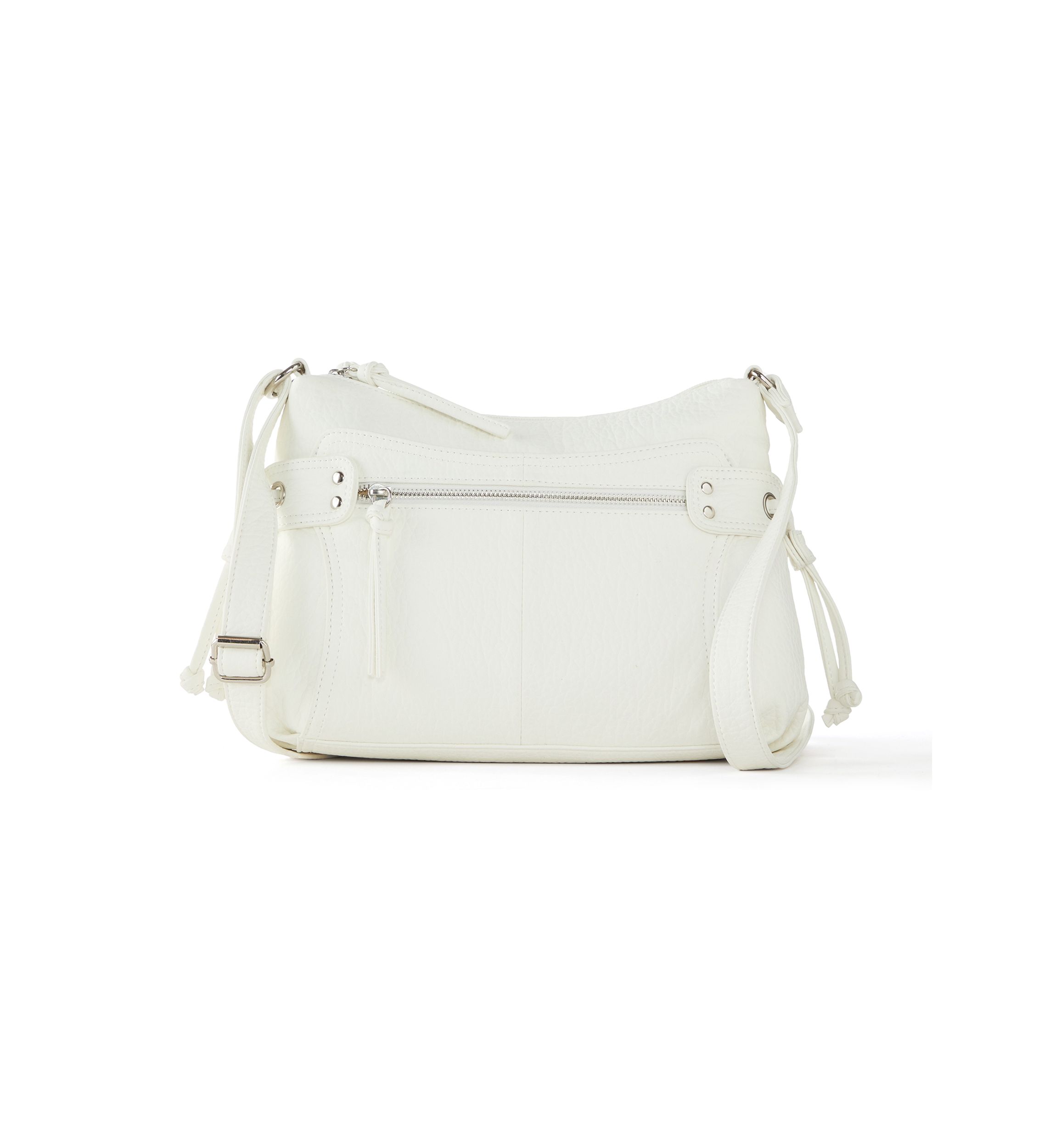 Zipper Front Shoulder Bag 
