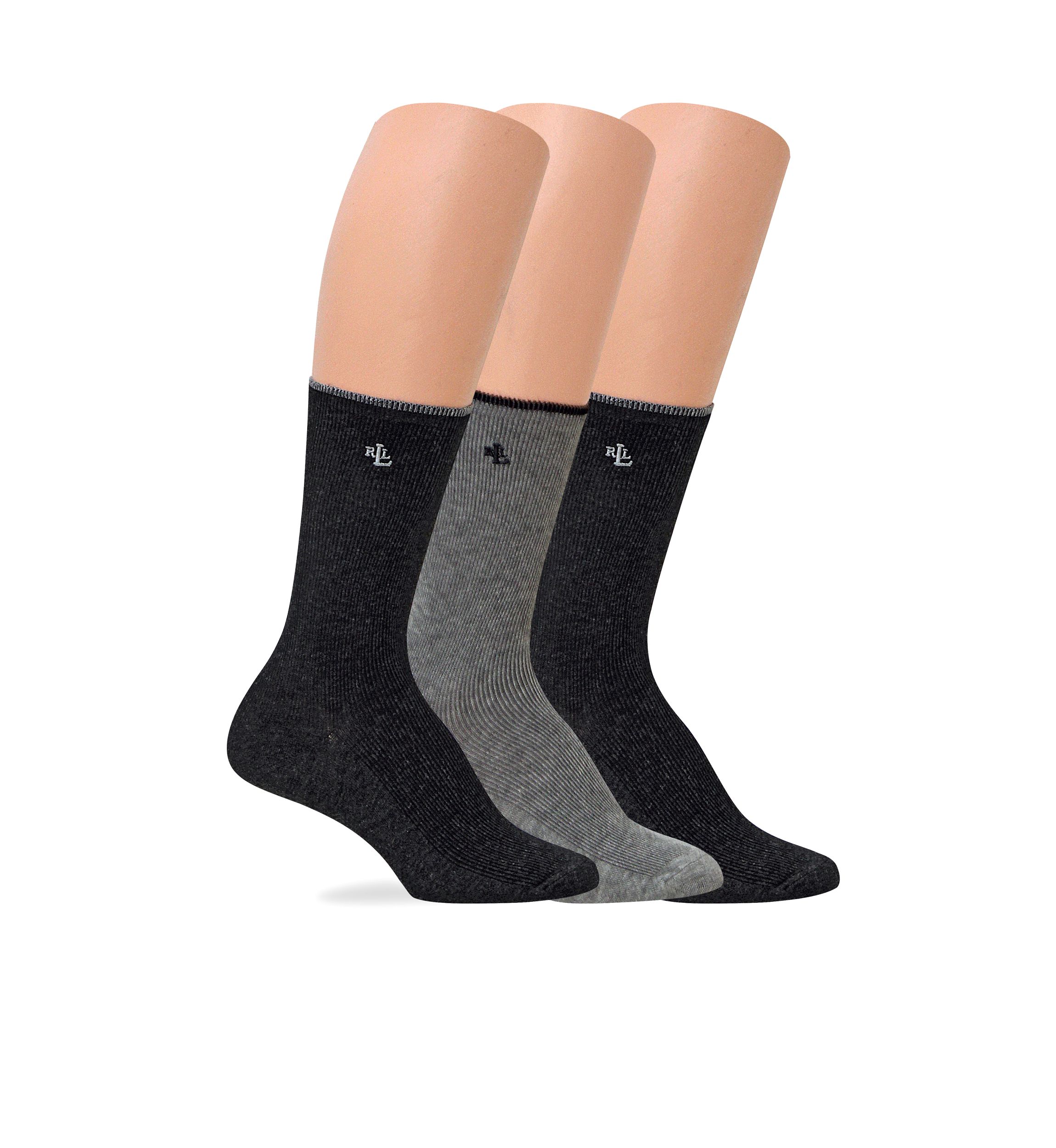 Tipped Rib Trouser Socks - 3 Pack