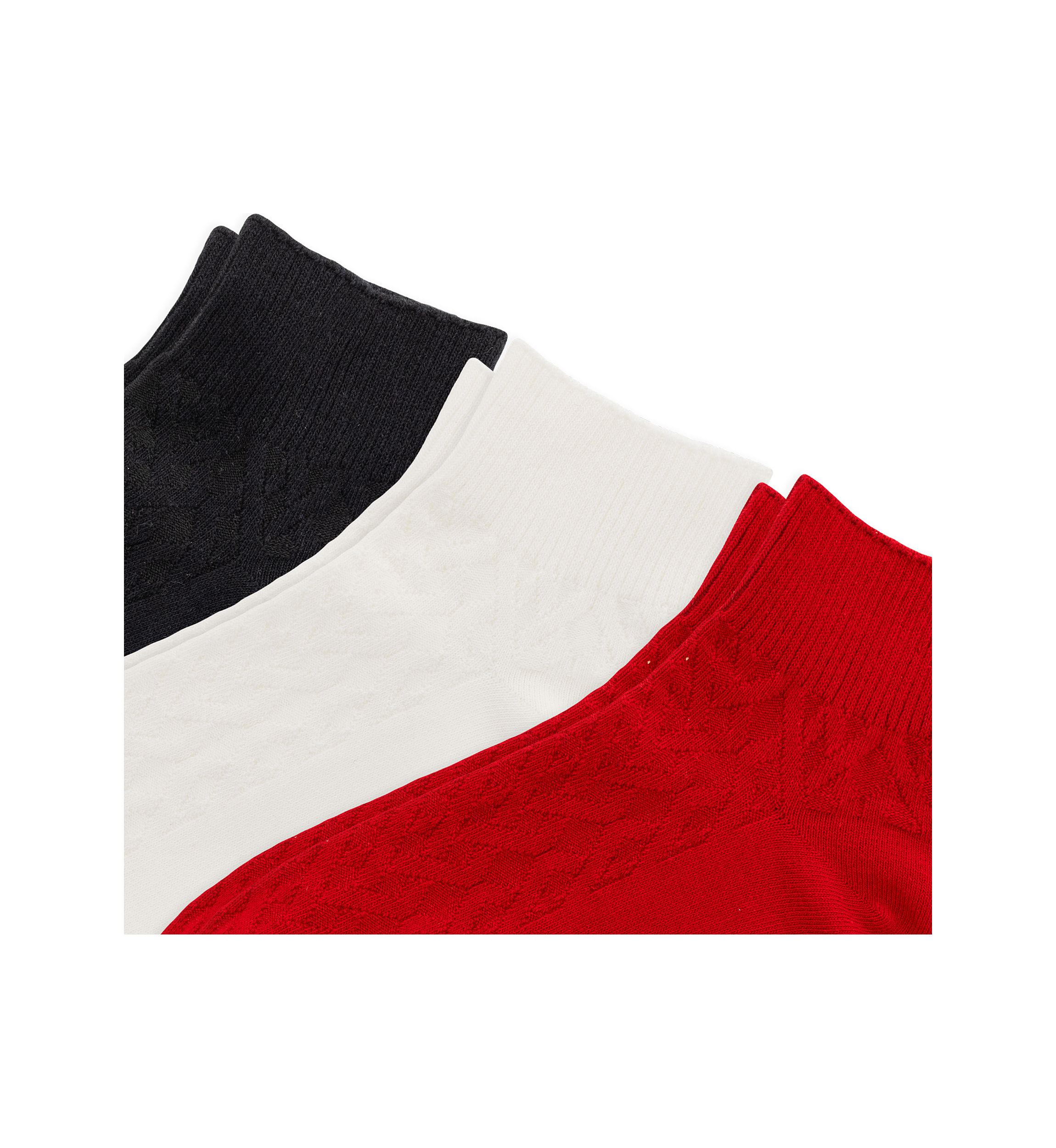 Cable Ankle Socks - 3-Pack 