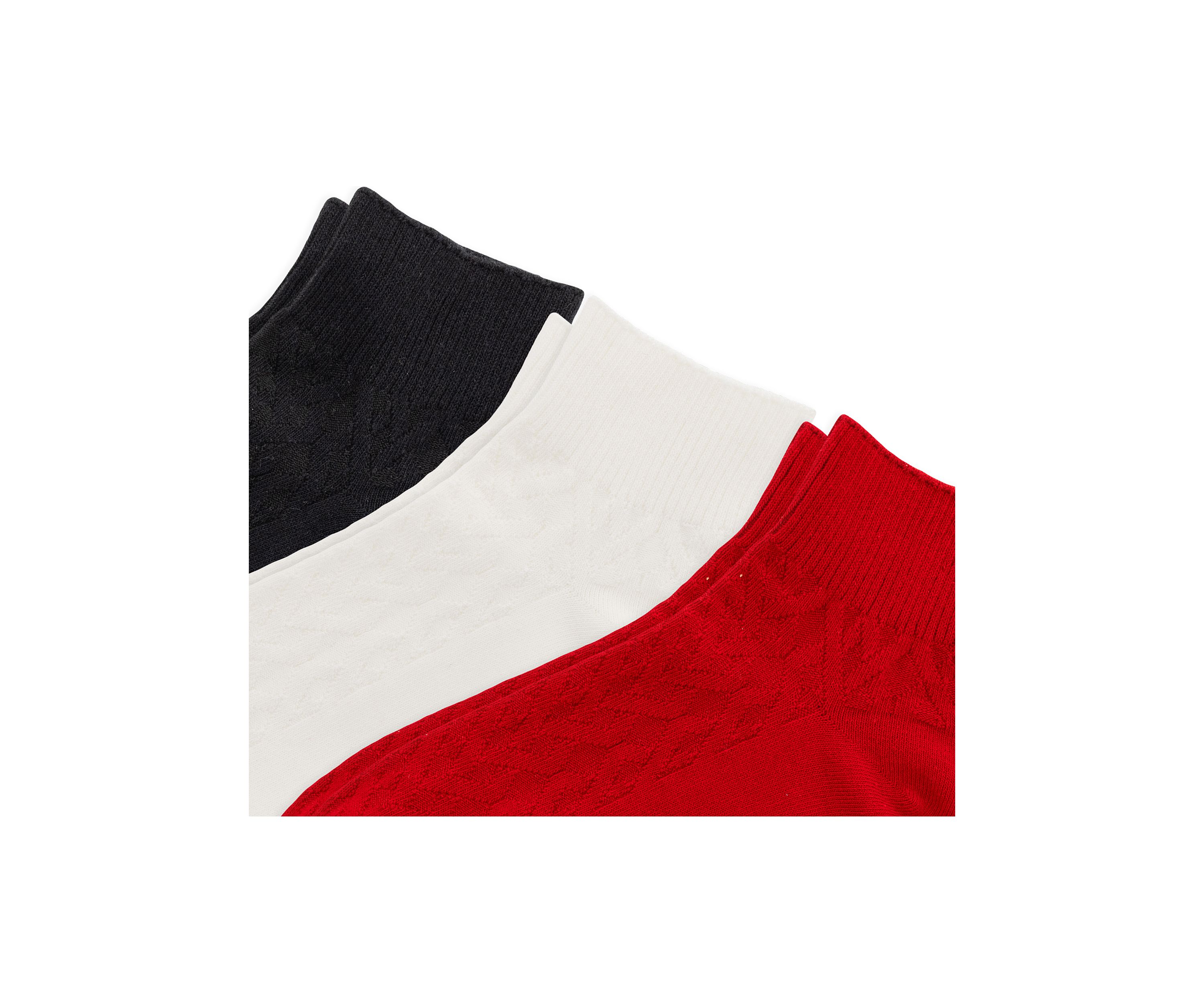 Cable Ankle Socks - 3-Pack 