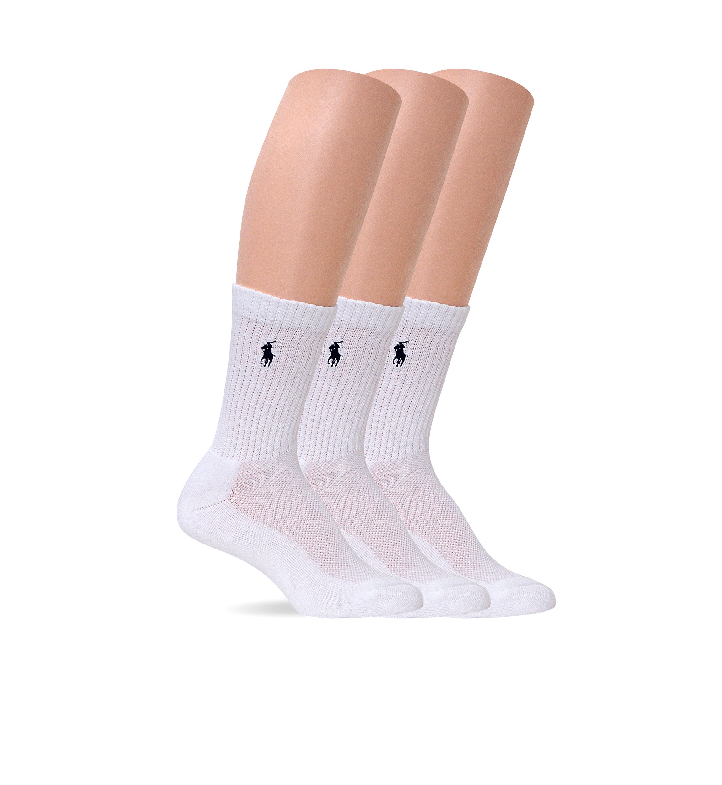 Cushion Sole Mesh Top Crew Sport Socks - 3 Pack