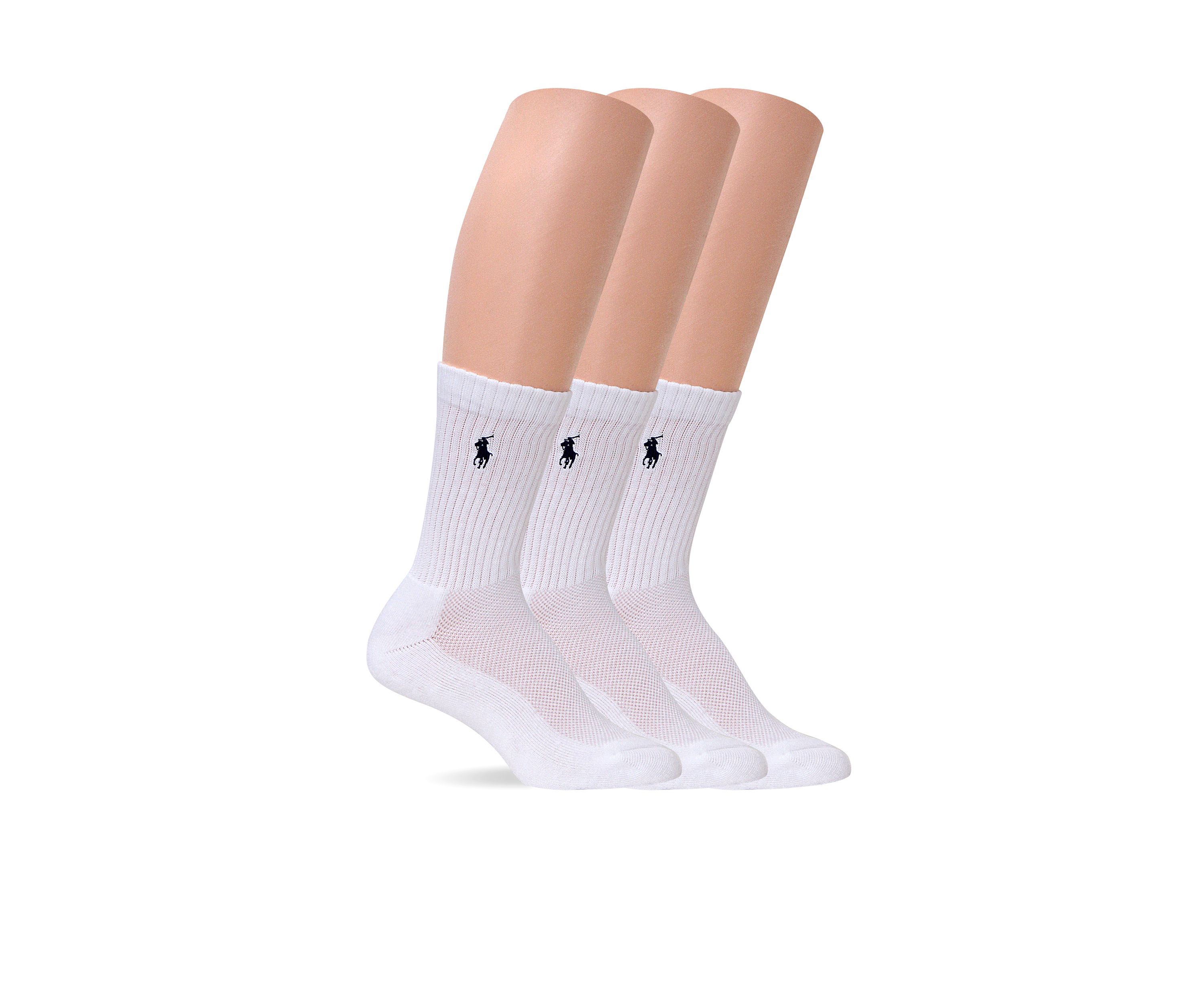 Cushion Sole Mesh Top Crew Sport Socks - 3 Pack