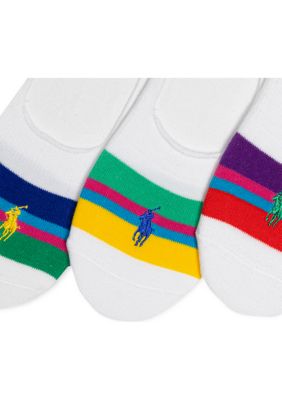 Multi Stripe Sneaker Liner Socks