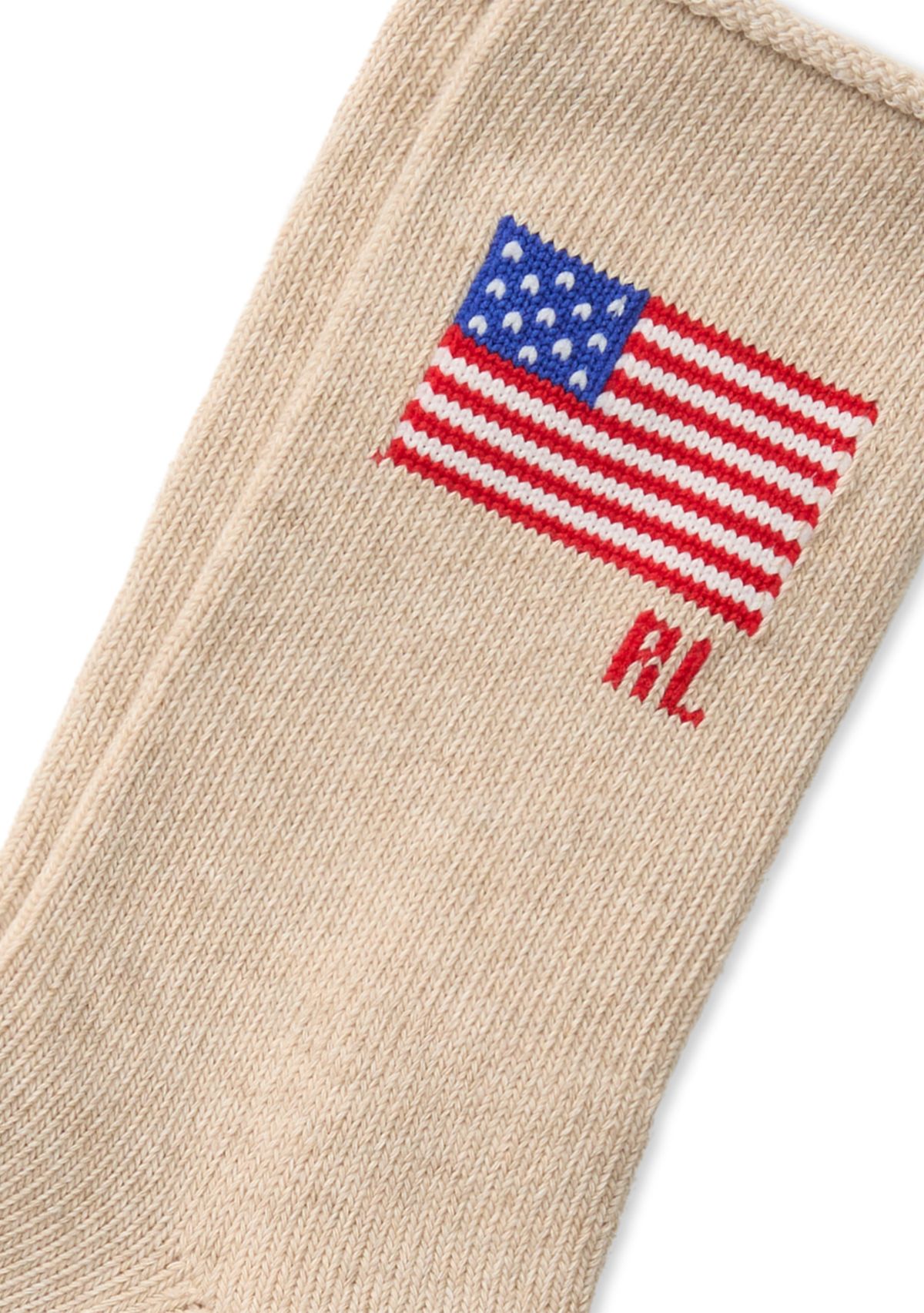 Roll Top RL Flag Crew Socks