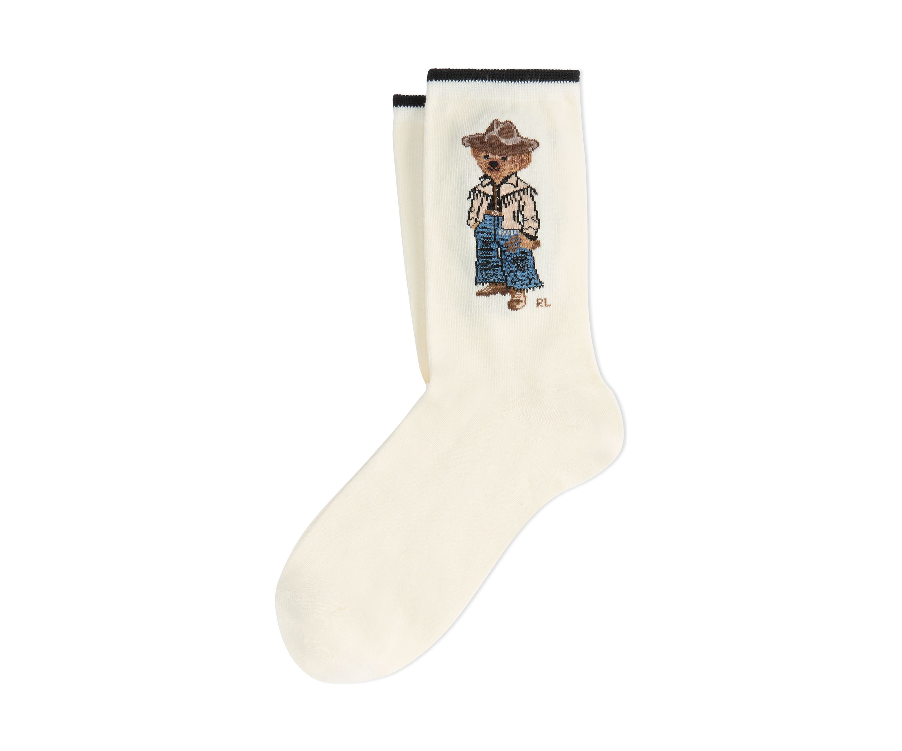 Western Polo Bear Printed Socks
