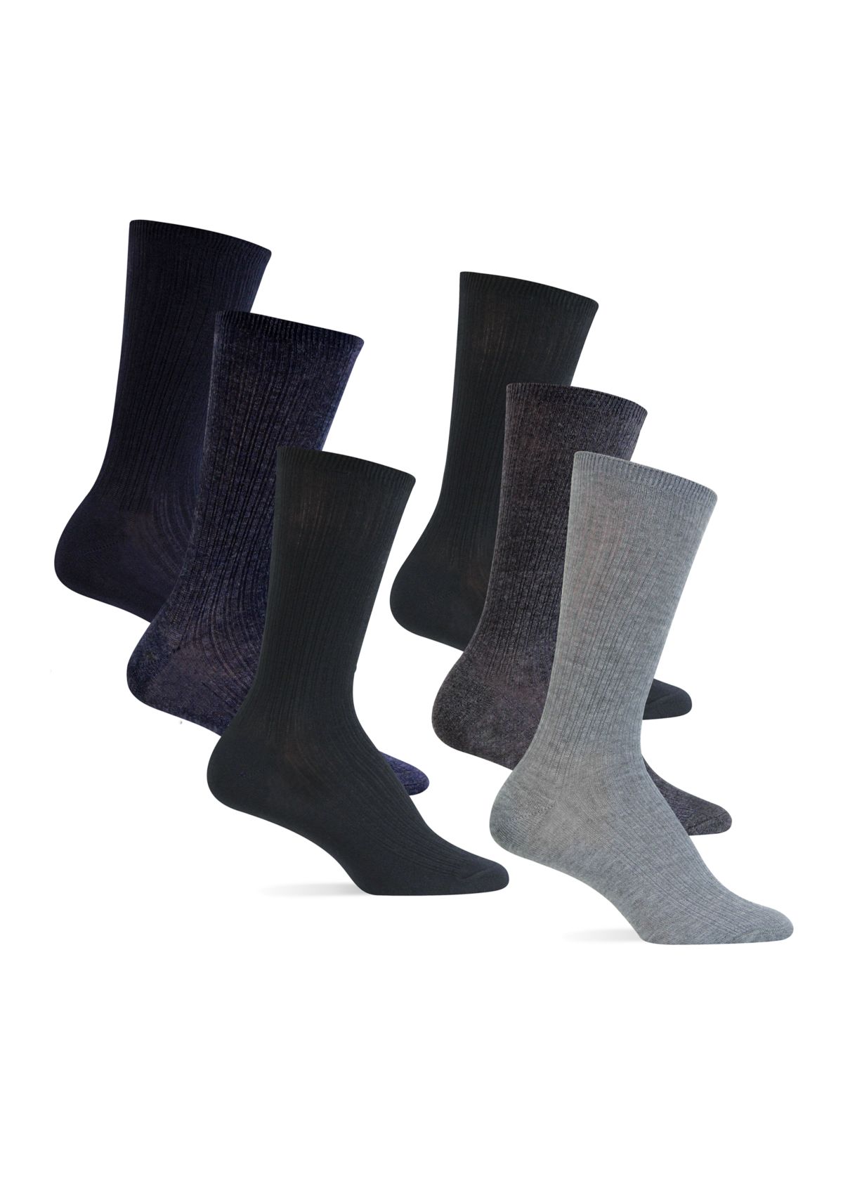 Ribbed Trouser Socks - 6 Pack