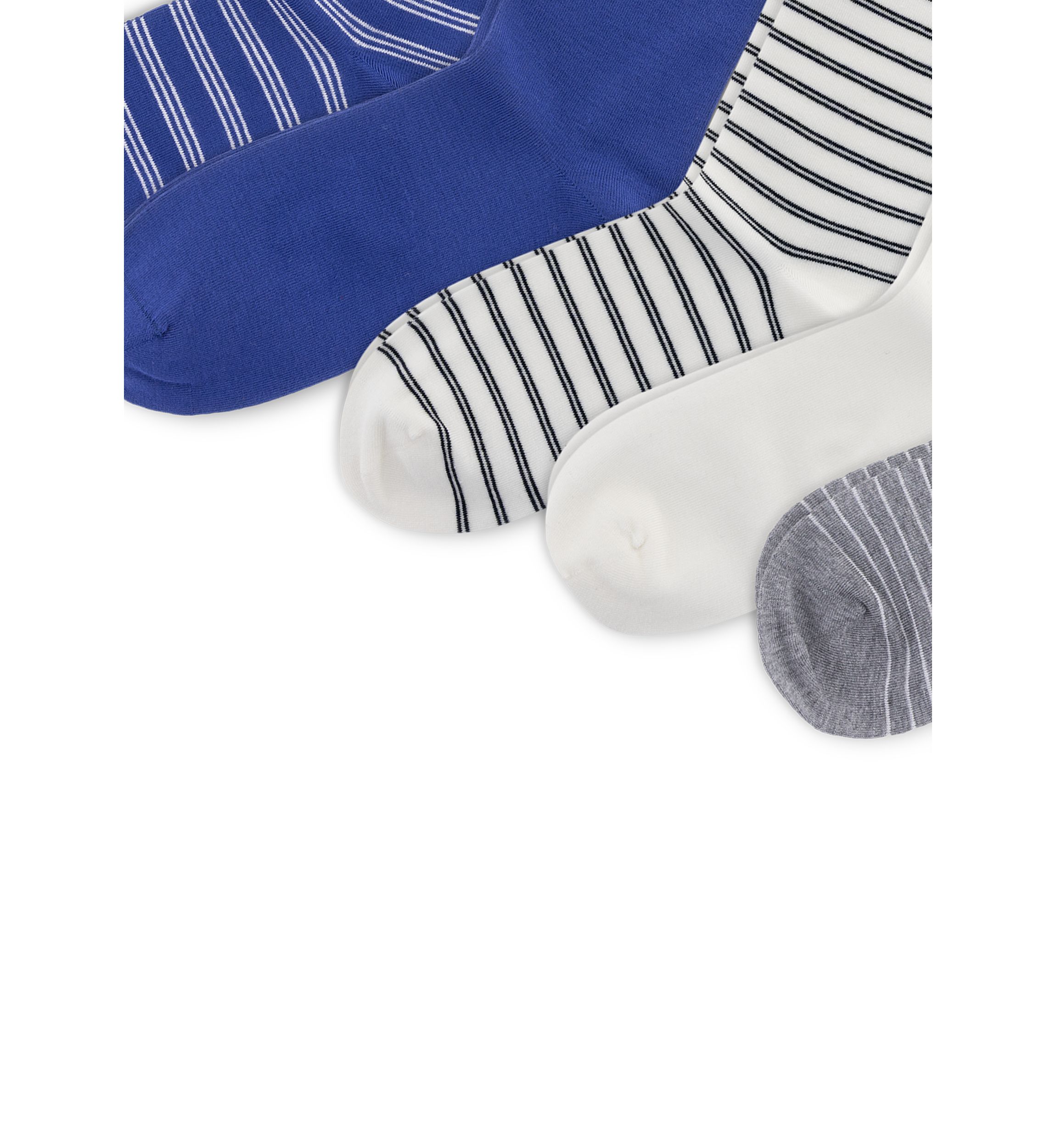 Womens Solid & Striped Socks - 6-Pack