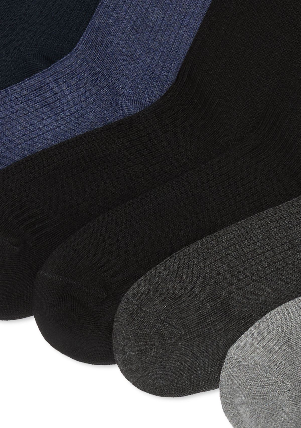 Replen Ribbed Trouser Socks - 6 Pack