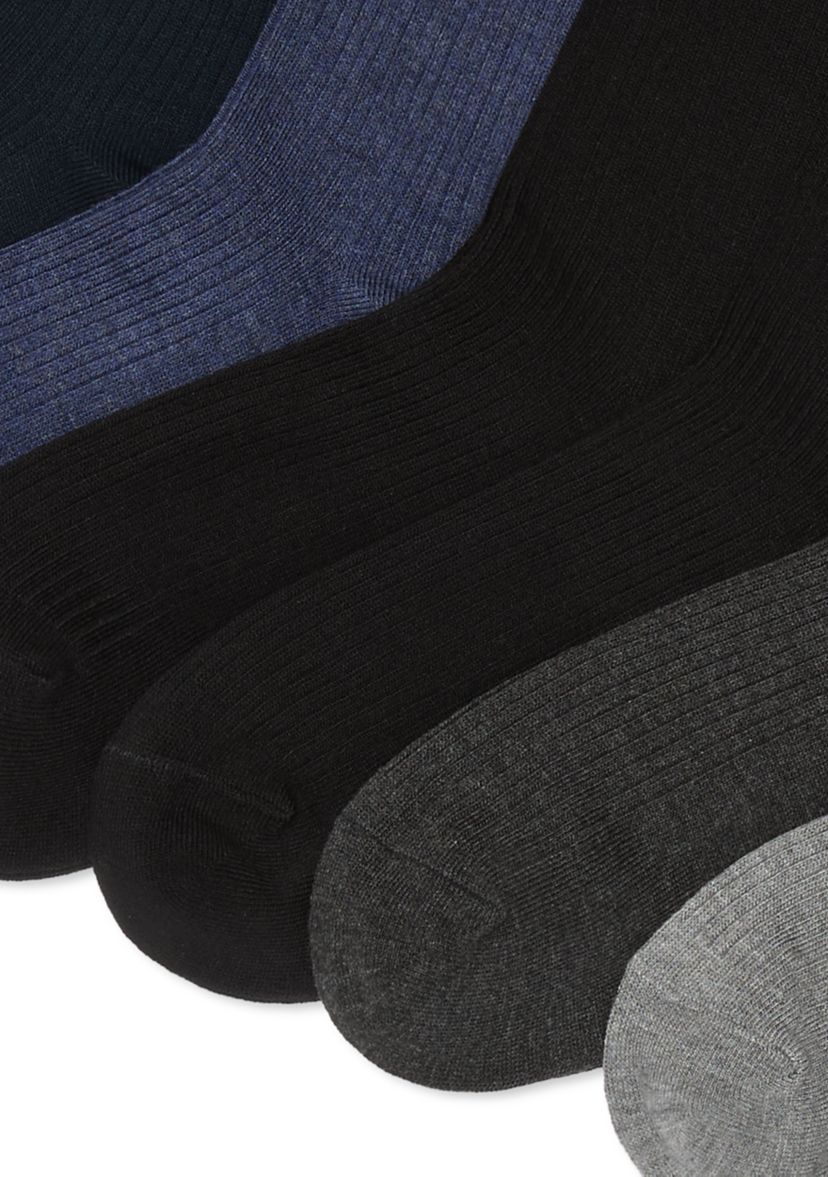 Replen Ribbed Trouser Socks - 6 Pack