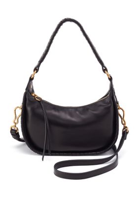 Mia Crescent Small Hobo Bag, Black