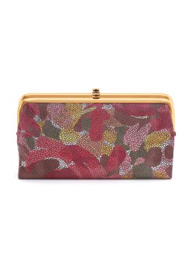 Love Shine Green Floral Oil Cloth Wallet, Women's Billfold French