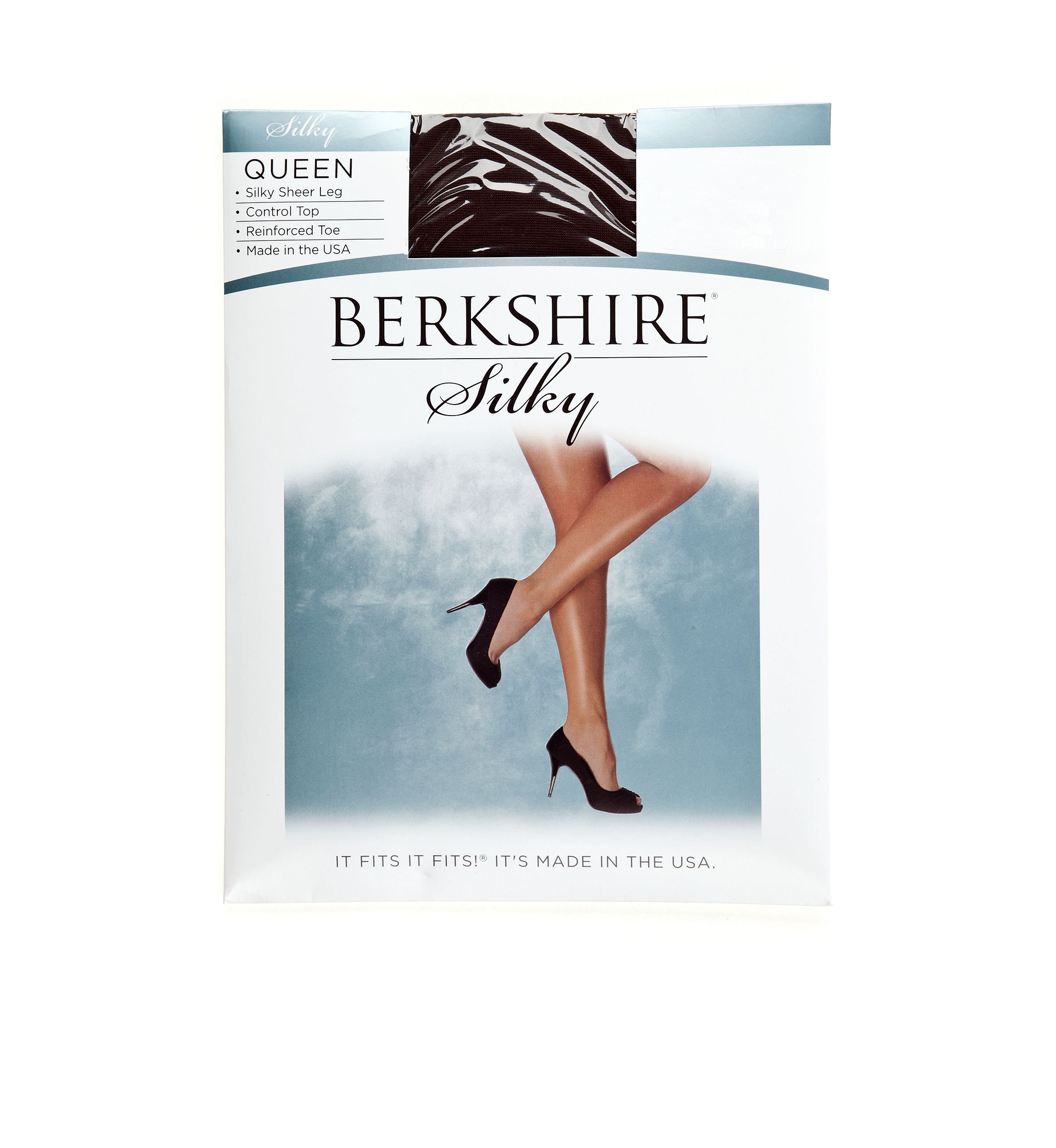 Queen Silky Control Top Pantyhose with Reinforced Toe