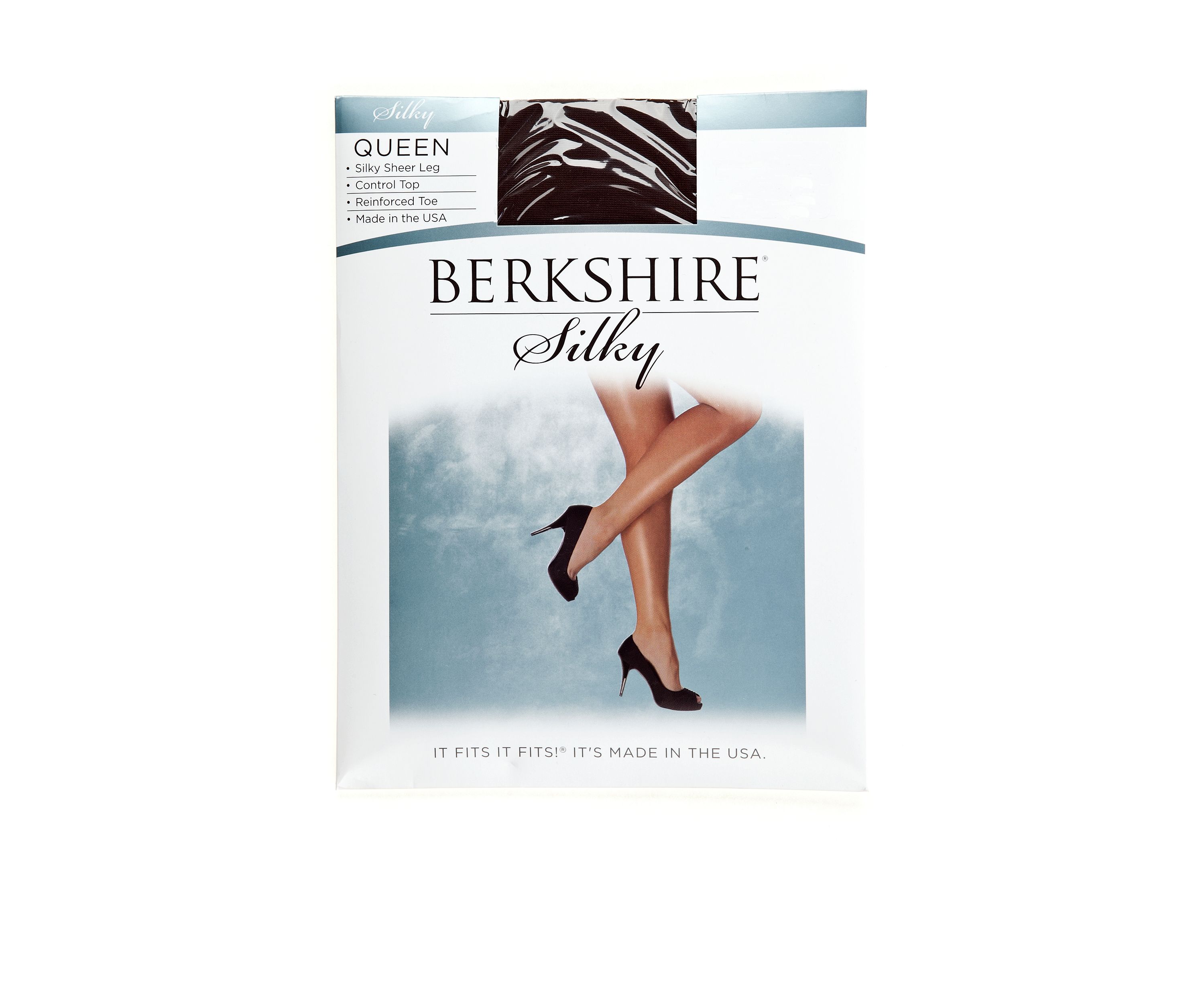 Queen Silky Control Top Pantyhose with Reinforced Toe