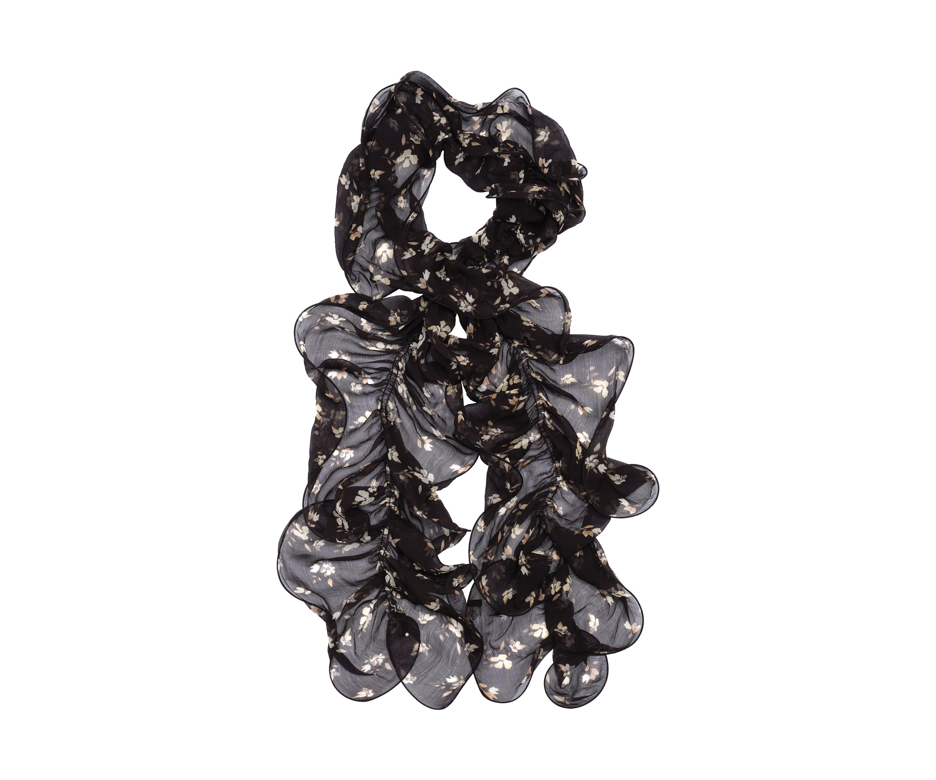 Floral Ruffle Scarf