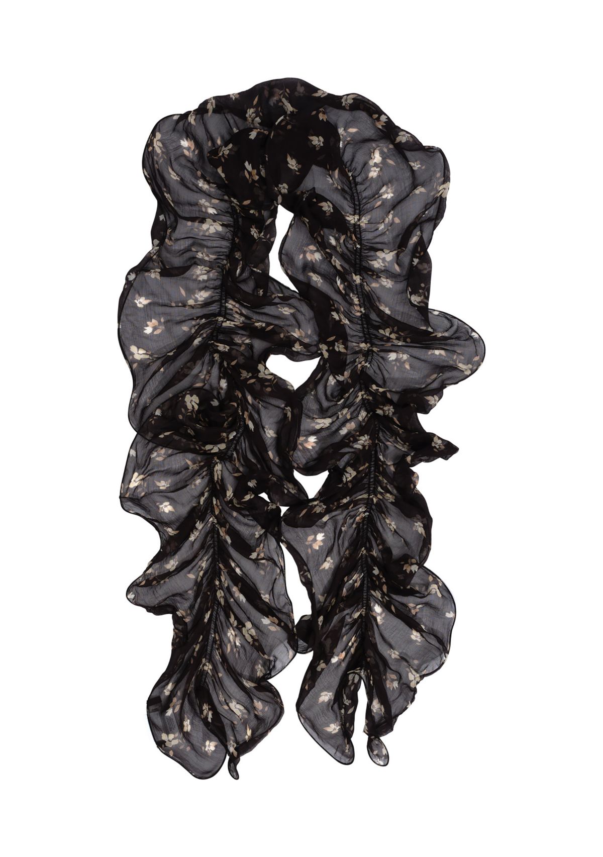 Floral Ruffle Scarf