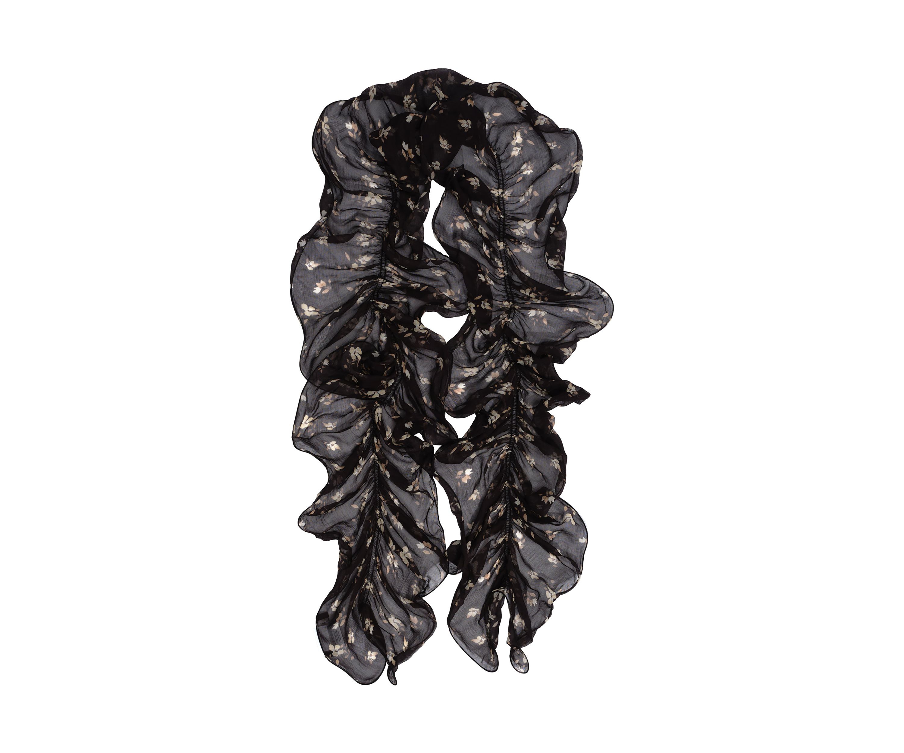 Floral Ruffle Scarf