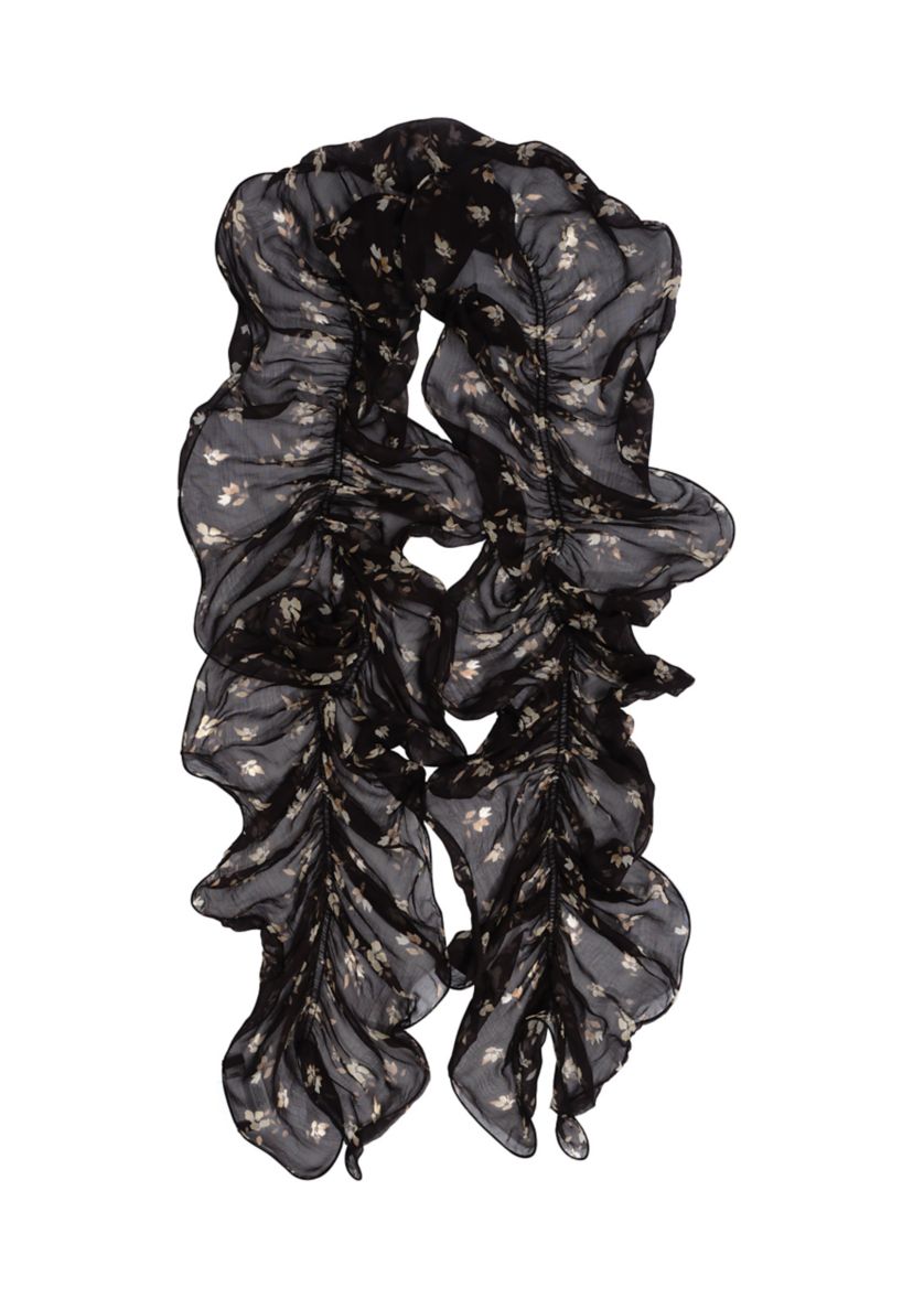 Floral Ruffle Scarf