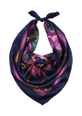 Equestrian Floral Square Scarf