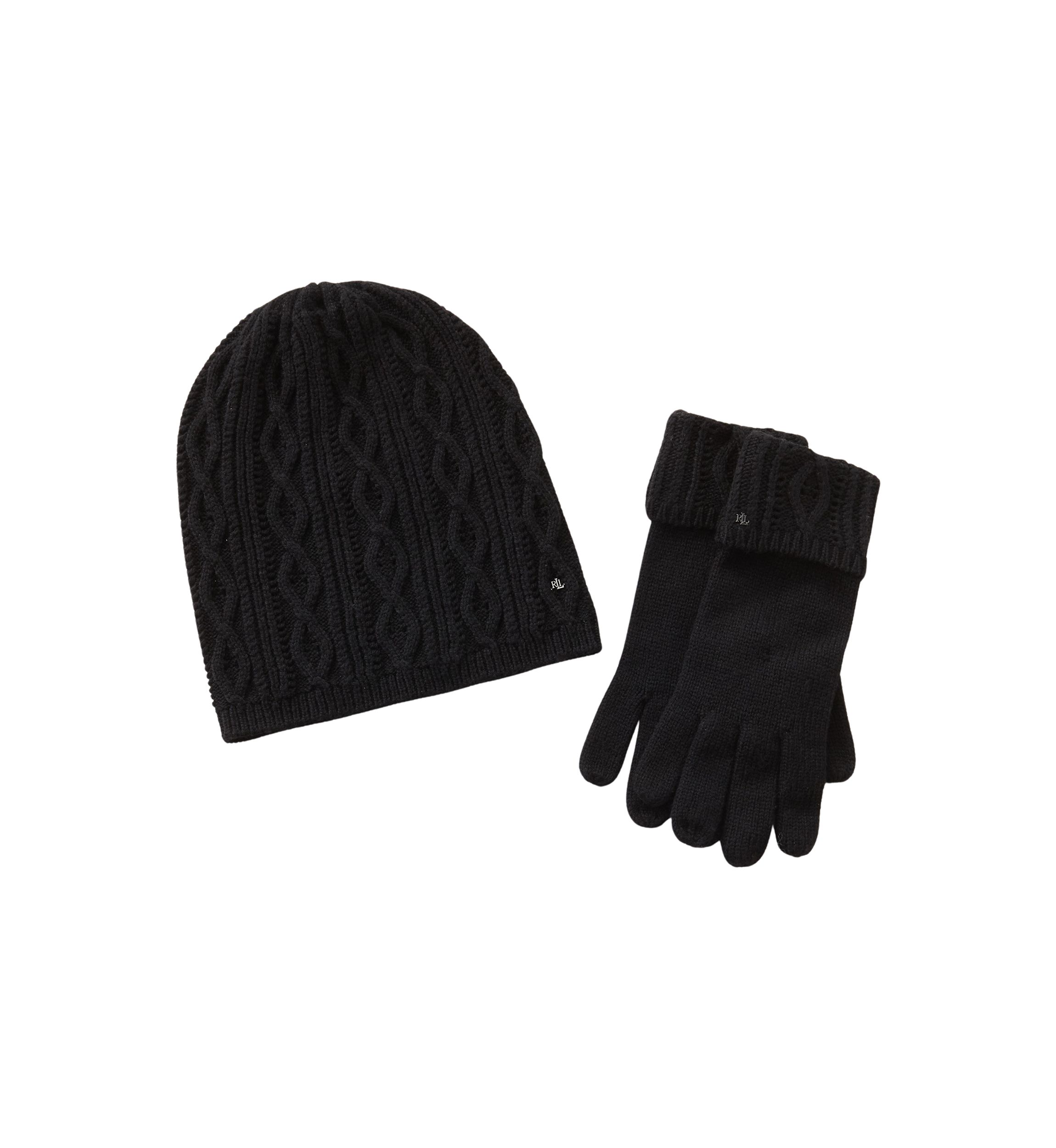 Pointelle Knit Beanie And Glove Giftset