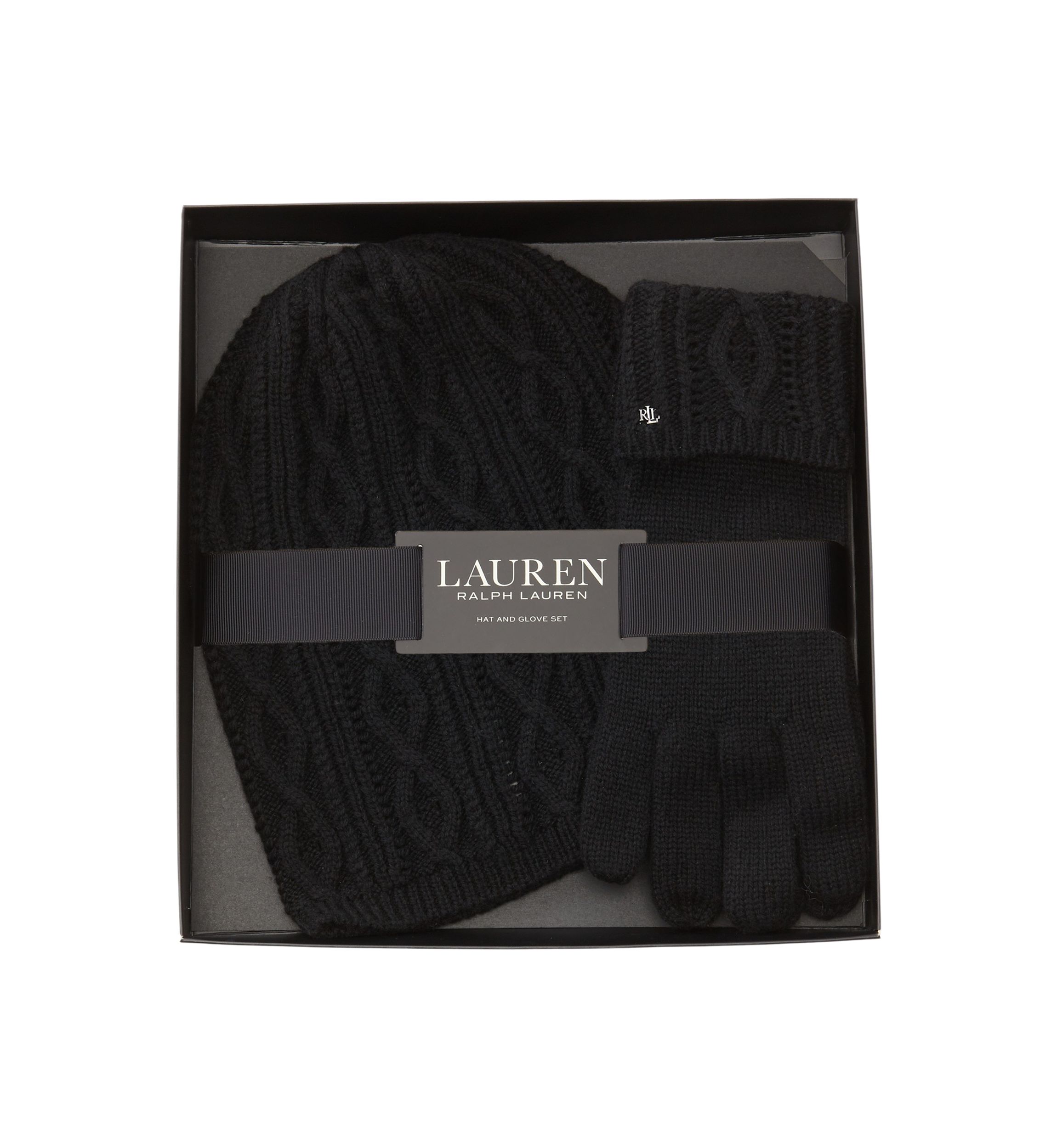 Pointelle Knit Beanie And Glove Giftset