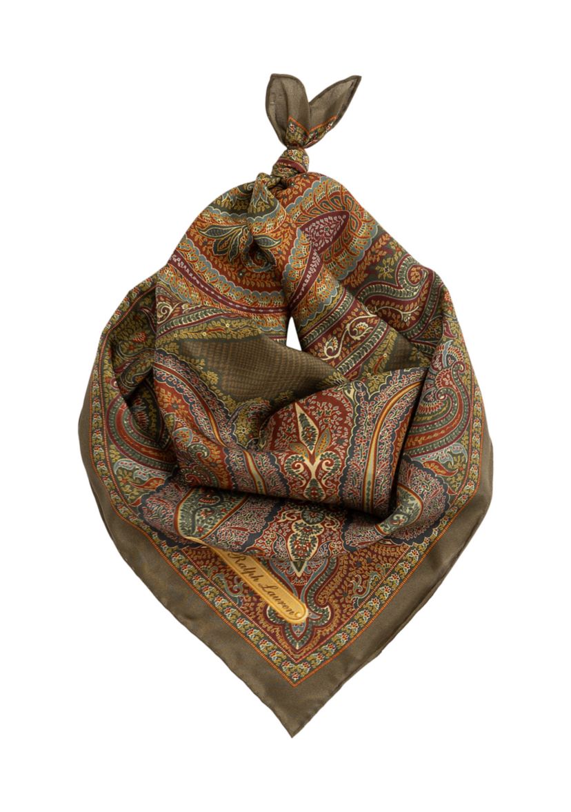 Paisley Glenplaid Square Scarf