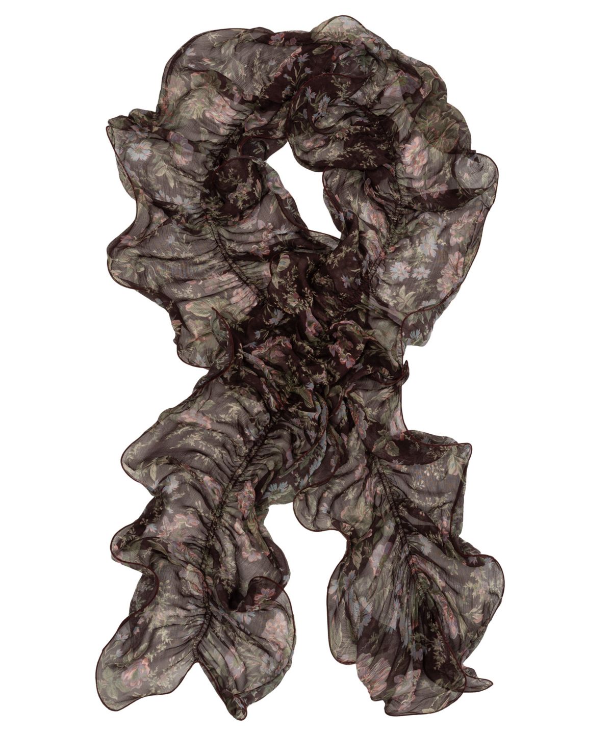  Fall Floral Ruffle Scarf 