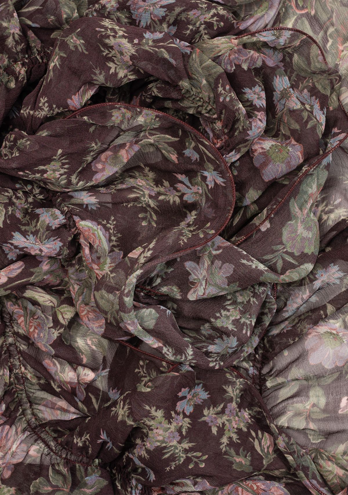  Fall Floral Ruffle Scarf 