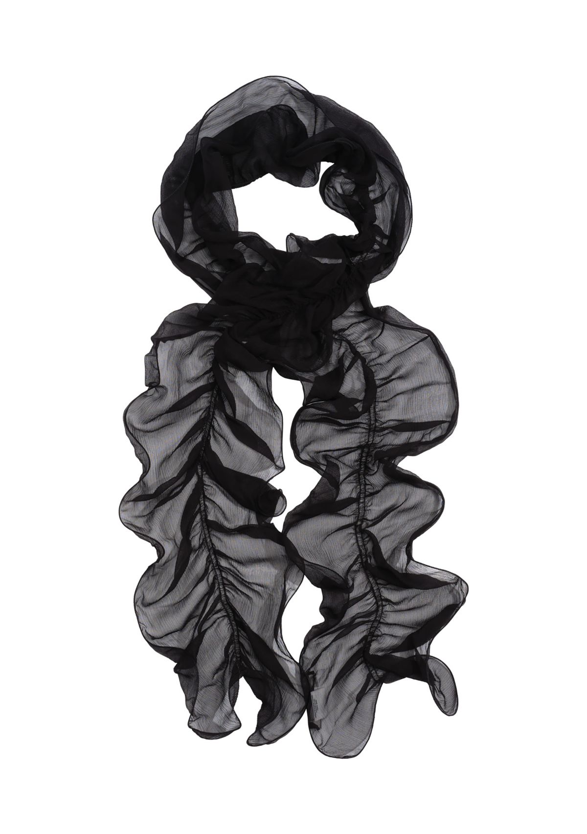 Solid Ruffle Scarf