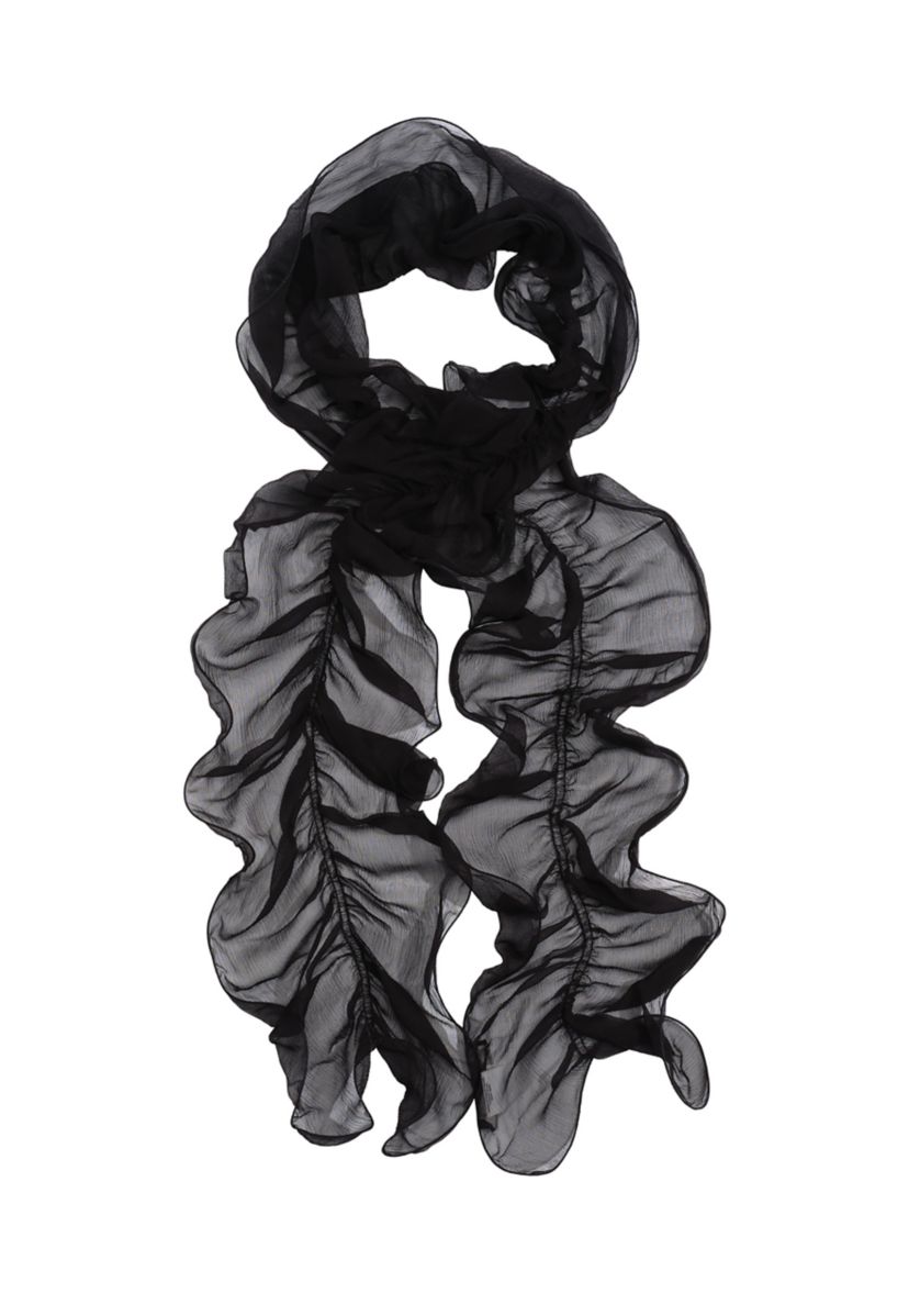 Solid Ruffle Scarf
