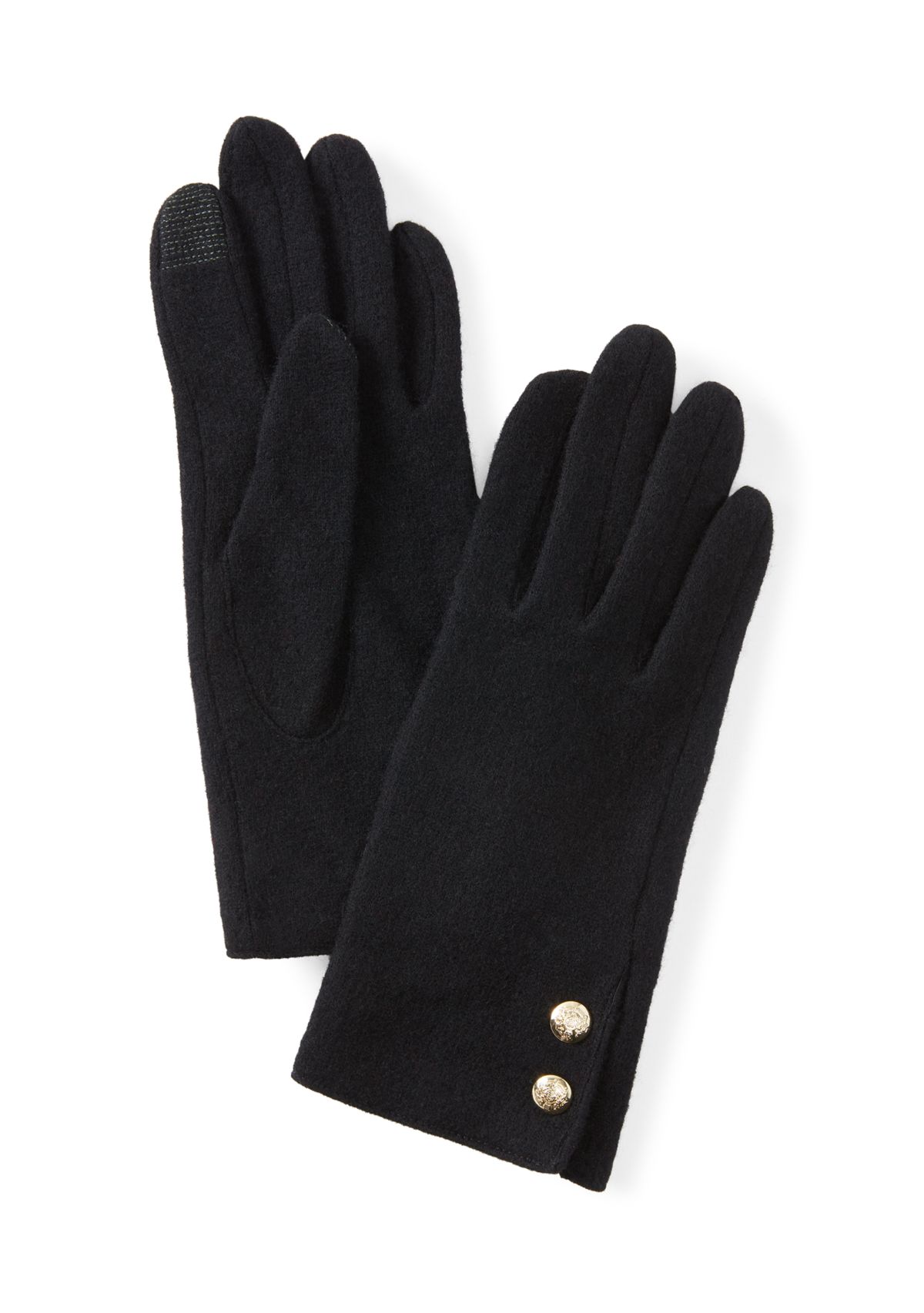 Two Button Cashmere Blend Touchscreen Gloves