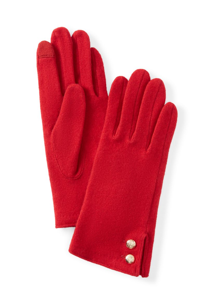 Two Button Cashmere Blend Touchscreen Gloves