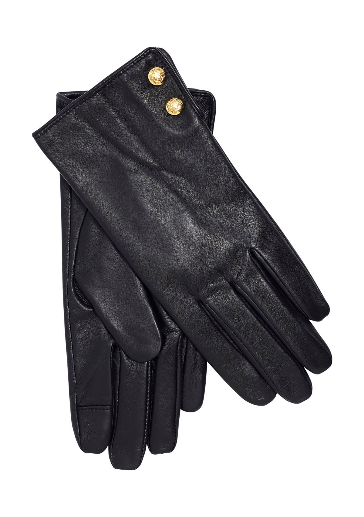 Leather 2 Button Touch Gloves